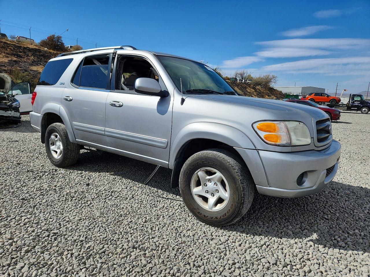 2001 Toyota Sequoia Sr5 Silver vin: 5TDBT44AX1S047545