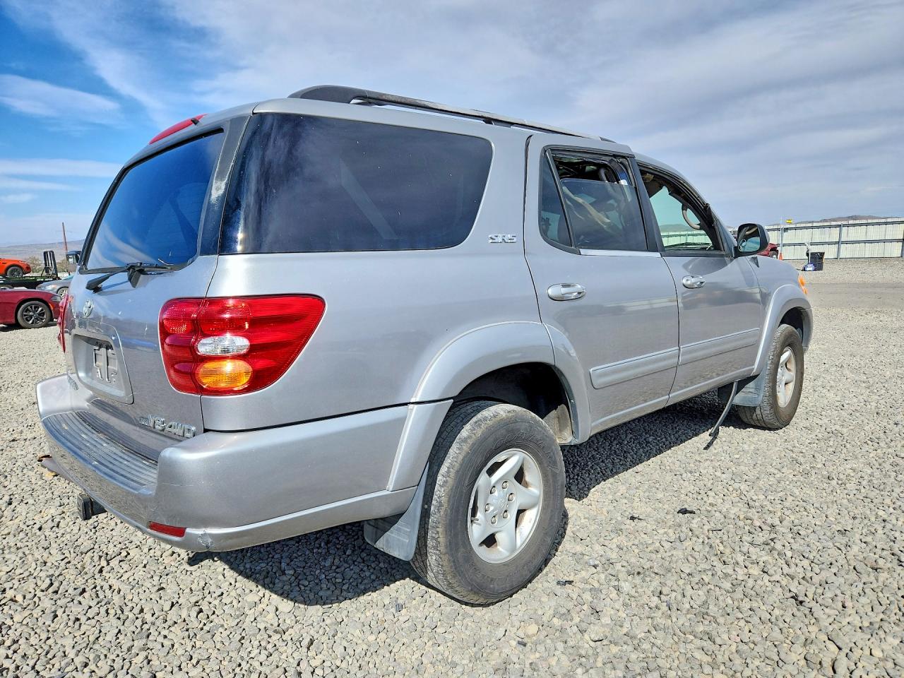 2001 Toyota Sequoia Sr5 Silver vin: 5TDBT44AX1S047545