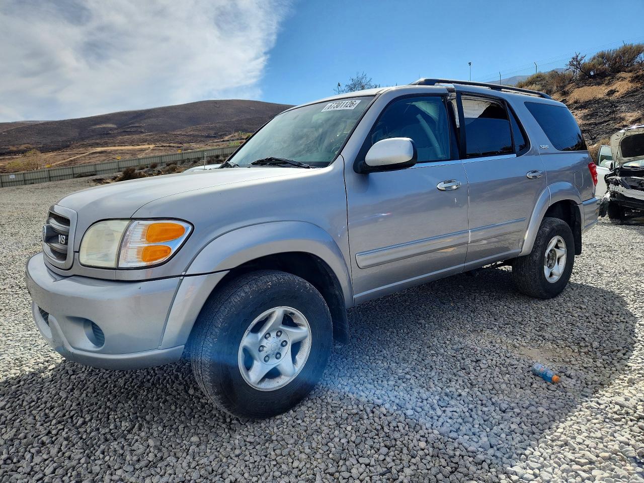 2001 Toyota Sequoia Sr5 Silver vin: 5TDBT44AX1S047545