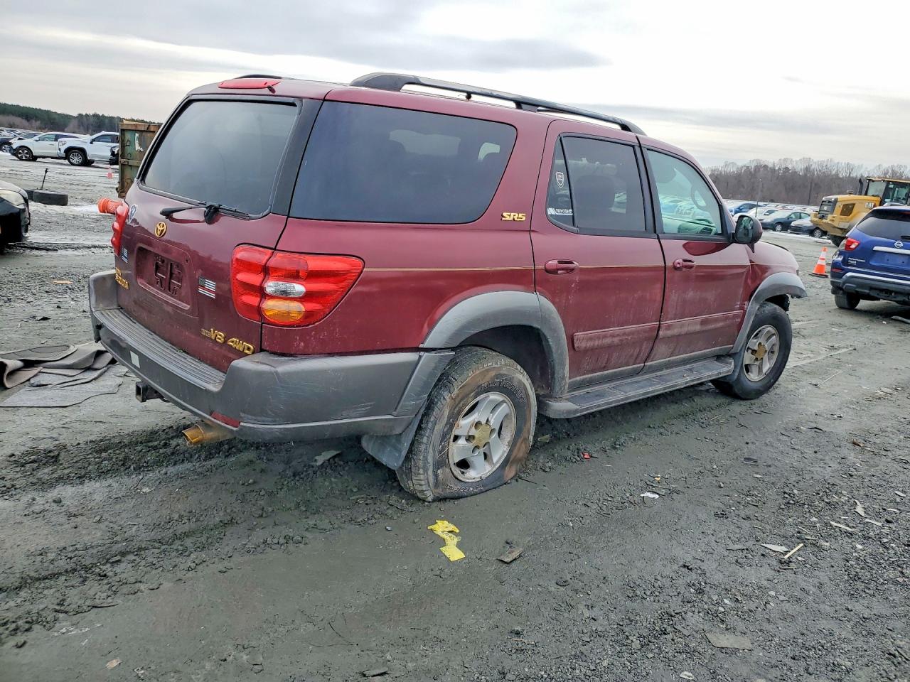 2003 Toyota Sequoia Maroon vin: 5TDBT44AX3S199098