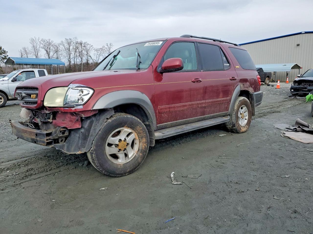 2003 Toyota Sequoia Maroon vin: 5TDBT44AX3S199098
