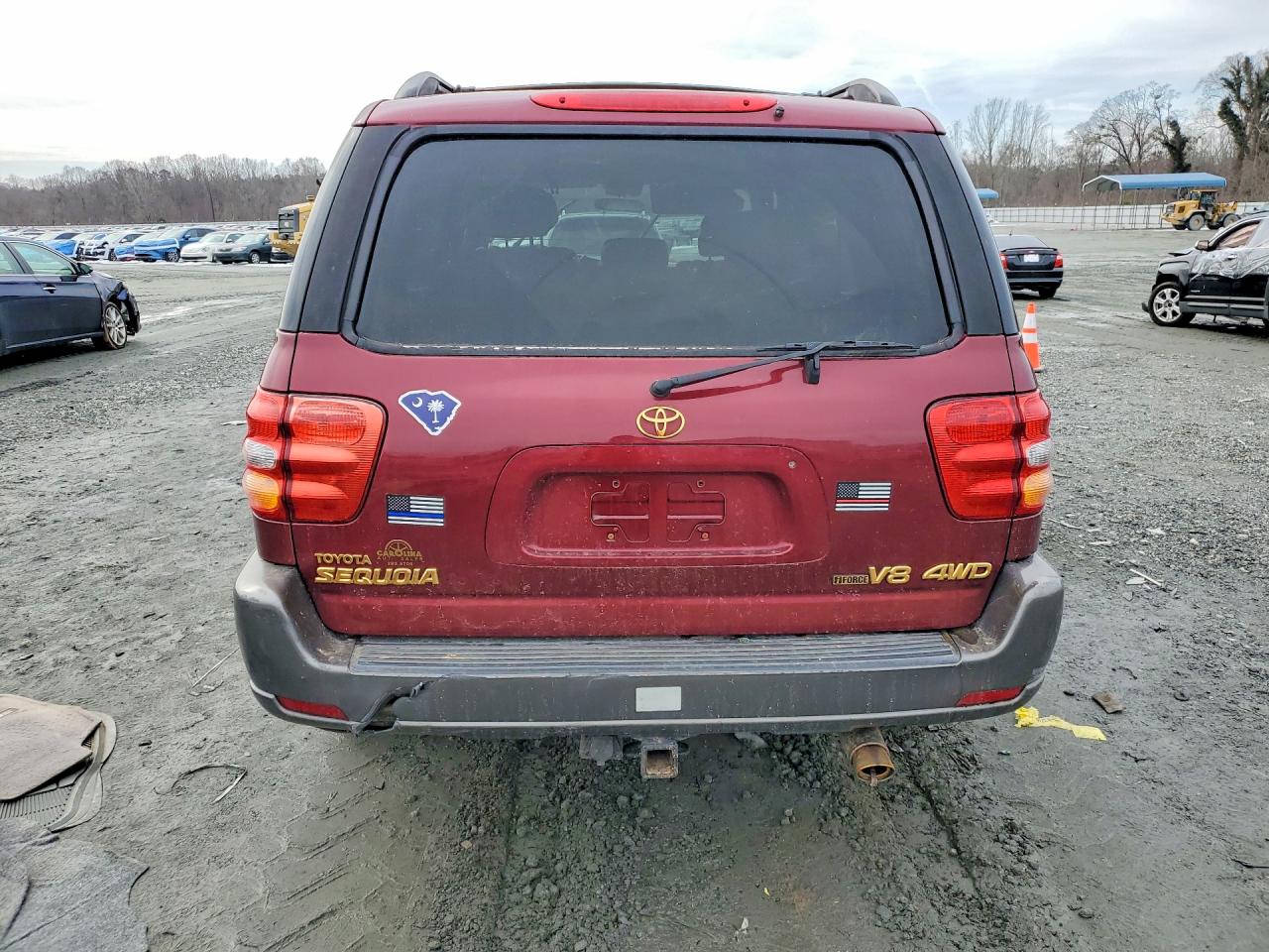2003 Toyota Sequoia Maroon vin: 5TDBT44AX3S199098