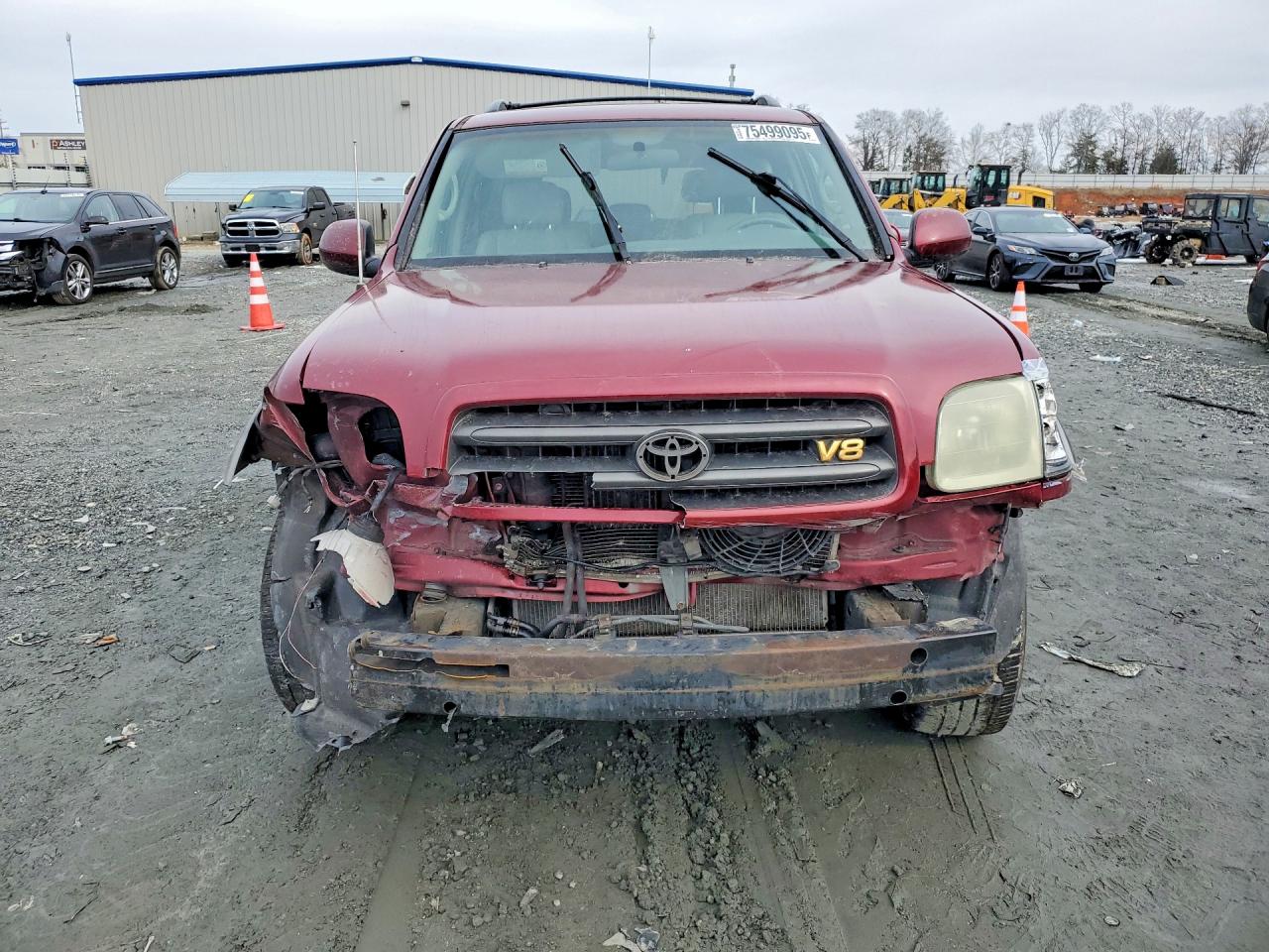 2003 Toyota Sequoia Maroon vin: 5TDBT44AX3S199098