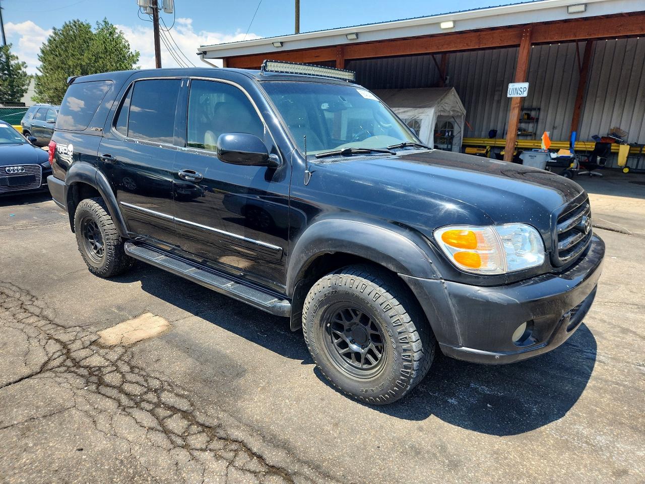 2001 Toyota Sequoia Limited Black vin: 5TDBT48A01S023846