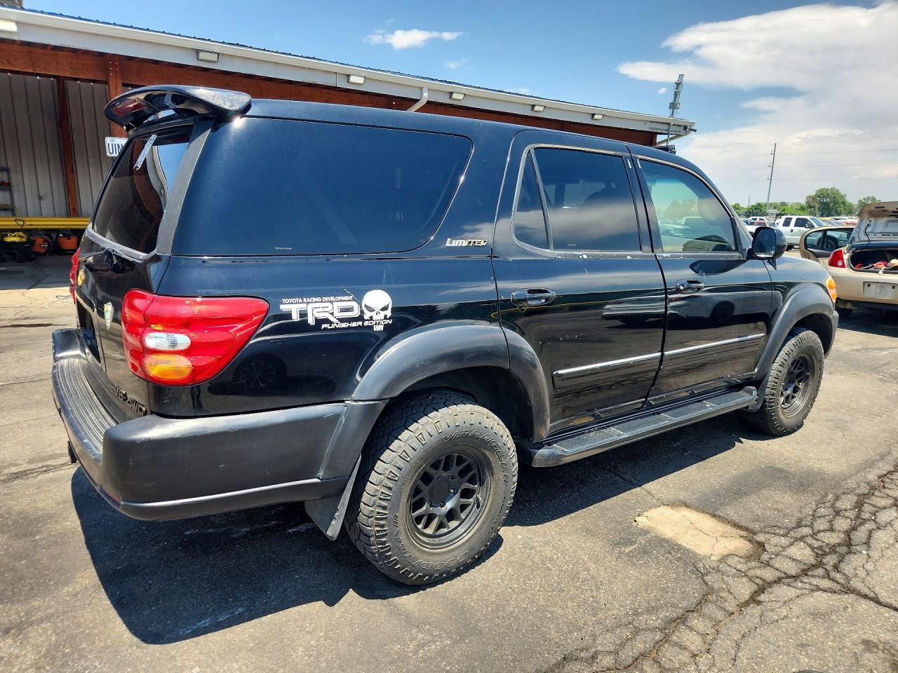 2001 Toyota Sequoia Limited Black vin: 5TDBT48A01S023846