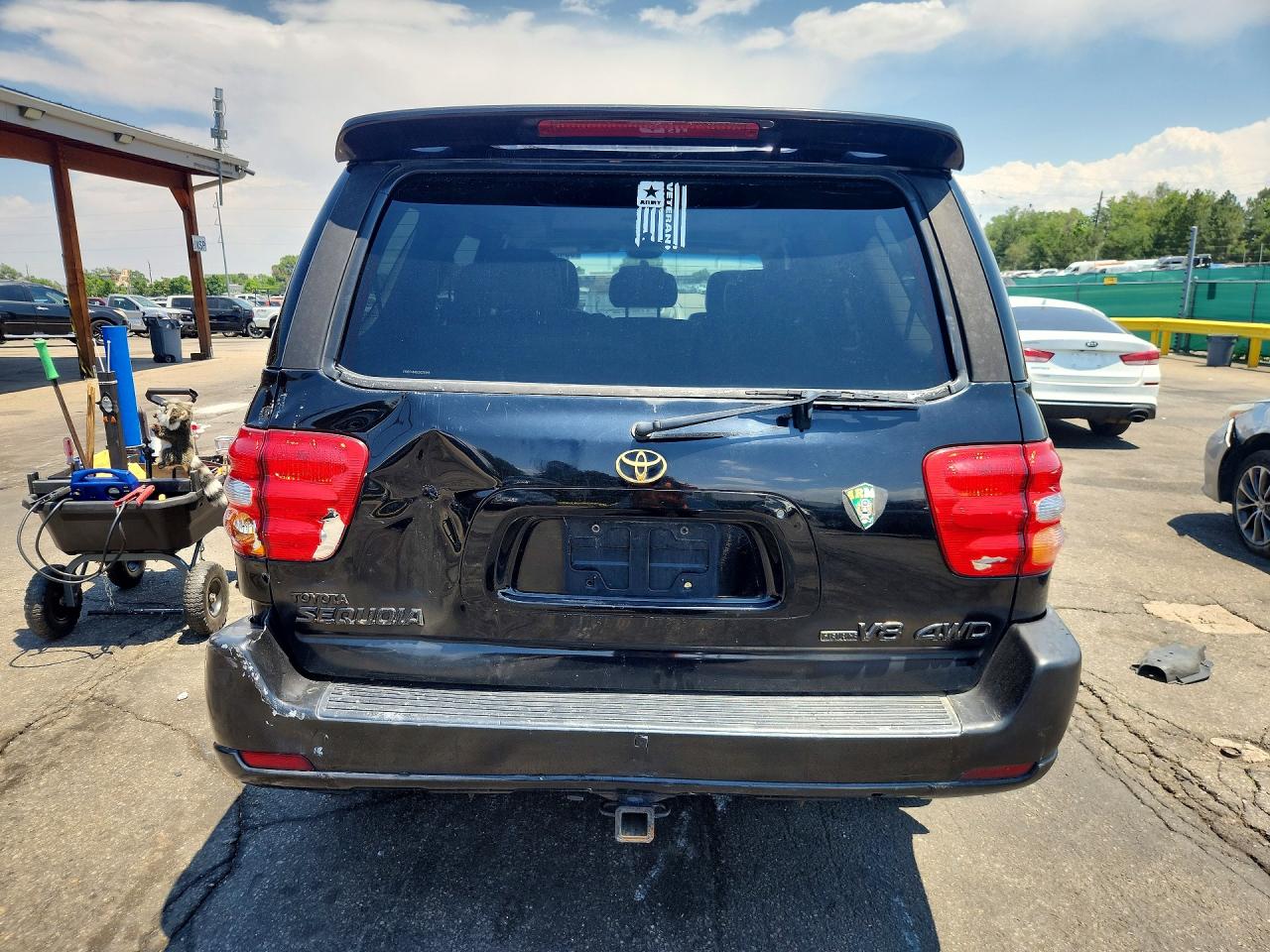 2001 Toyota Sequoia Limited Black vin: 5TDBT48A01S023846