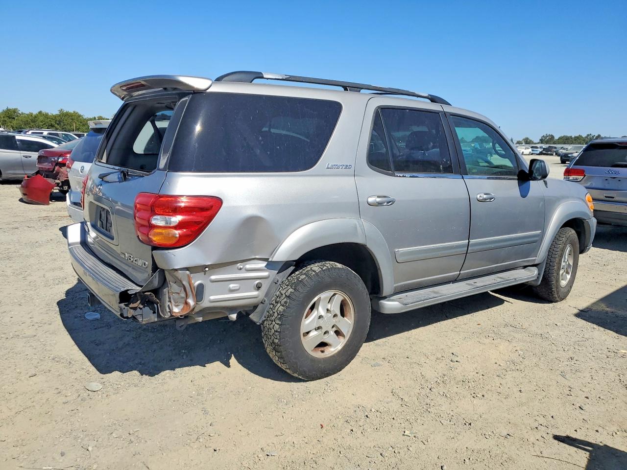 2001 Toyota Sequoia Limited Silver vin: 5TDBT48A01S044468