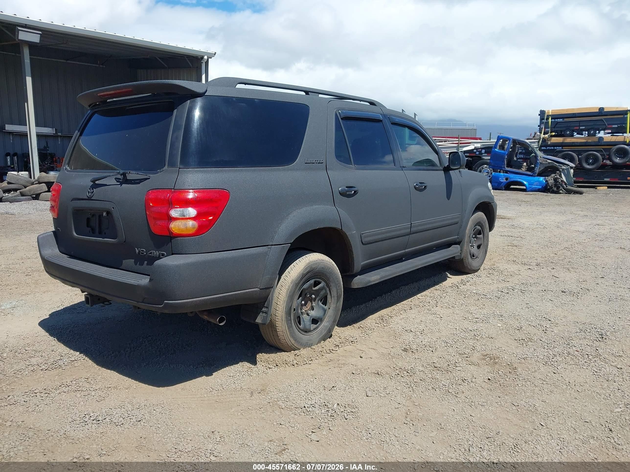 2002 Toyota Sequoia Limited V8 Черный vin: 5TDBT48A02S085359