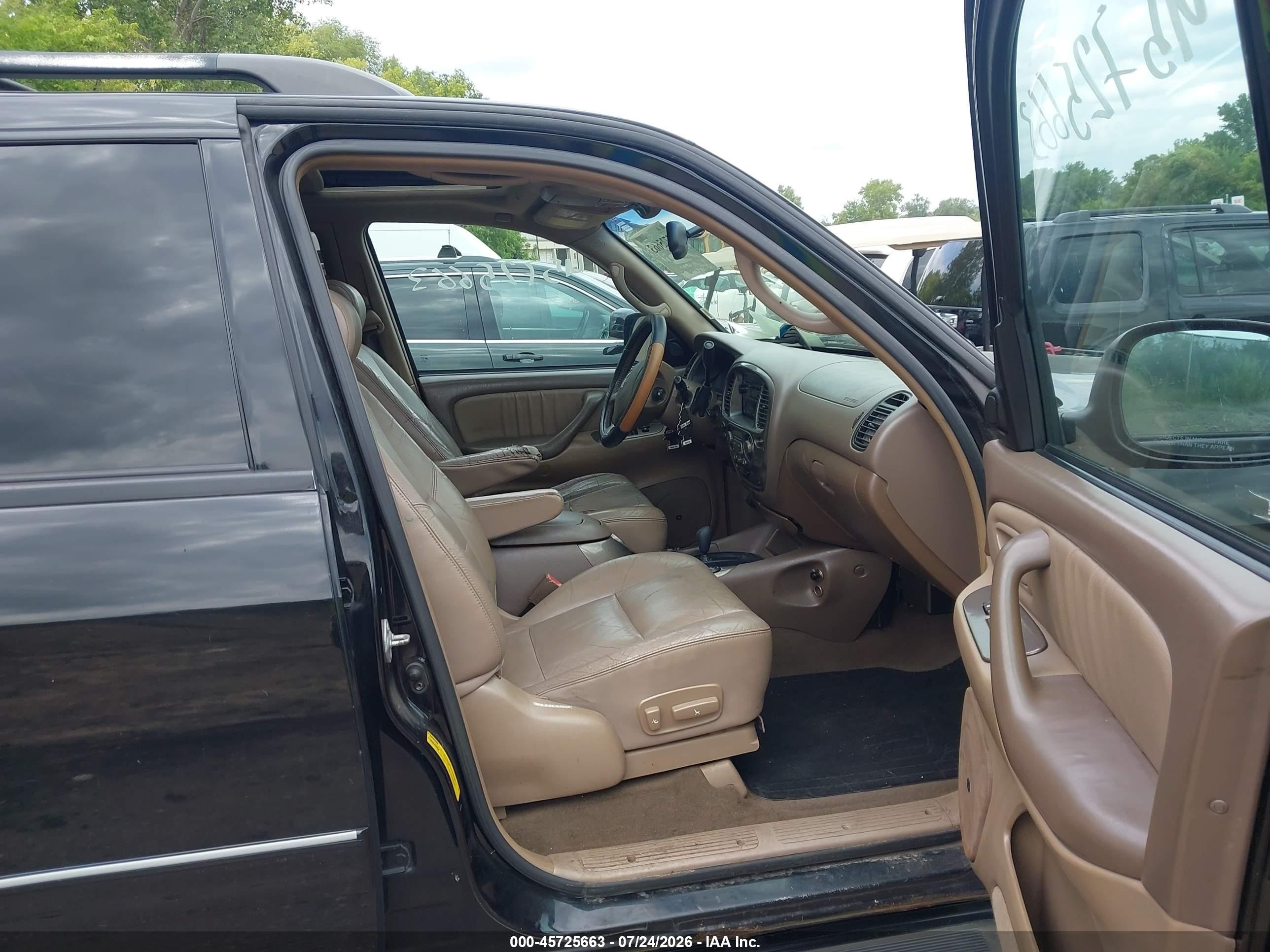 2004 Toyota Sequoia Limited V8 Black vin: 5TDBT48A04S233593