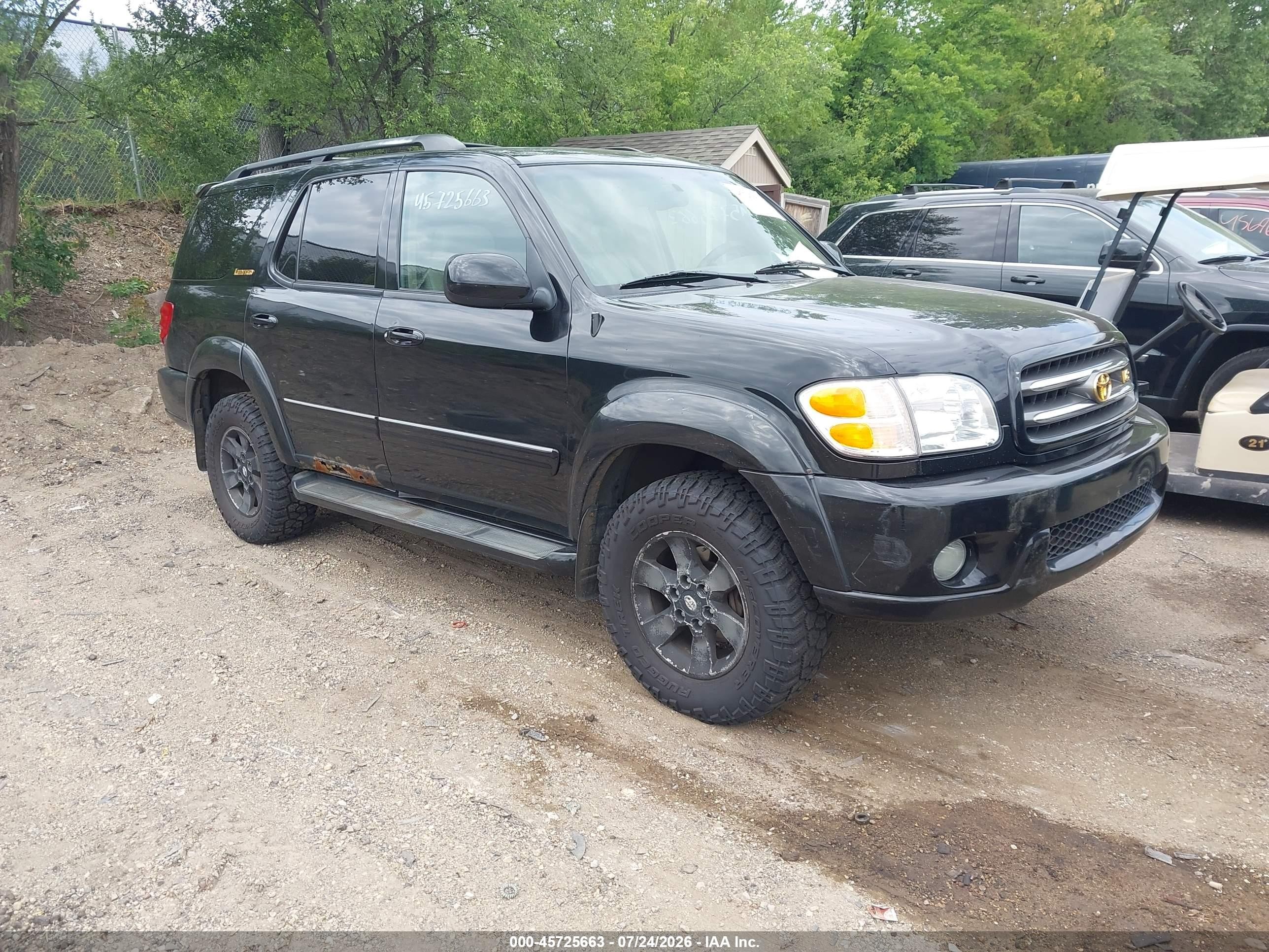 2004 Toyota Sequoia Limited V8 Черный vin: 5TDBT48A04S233593