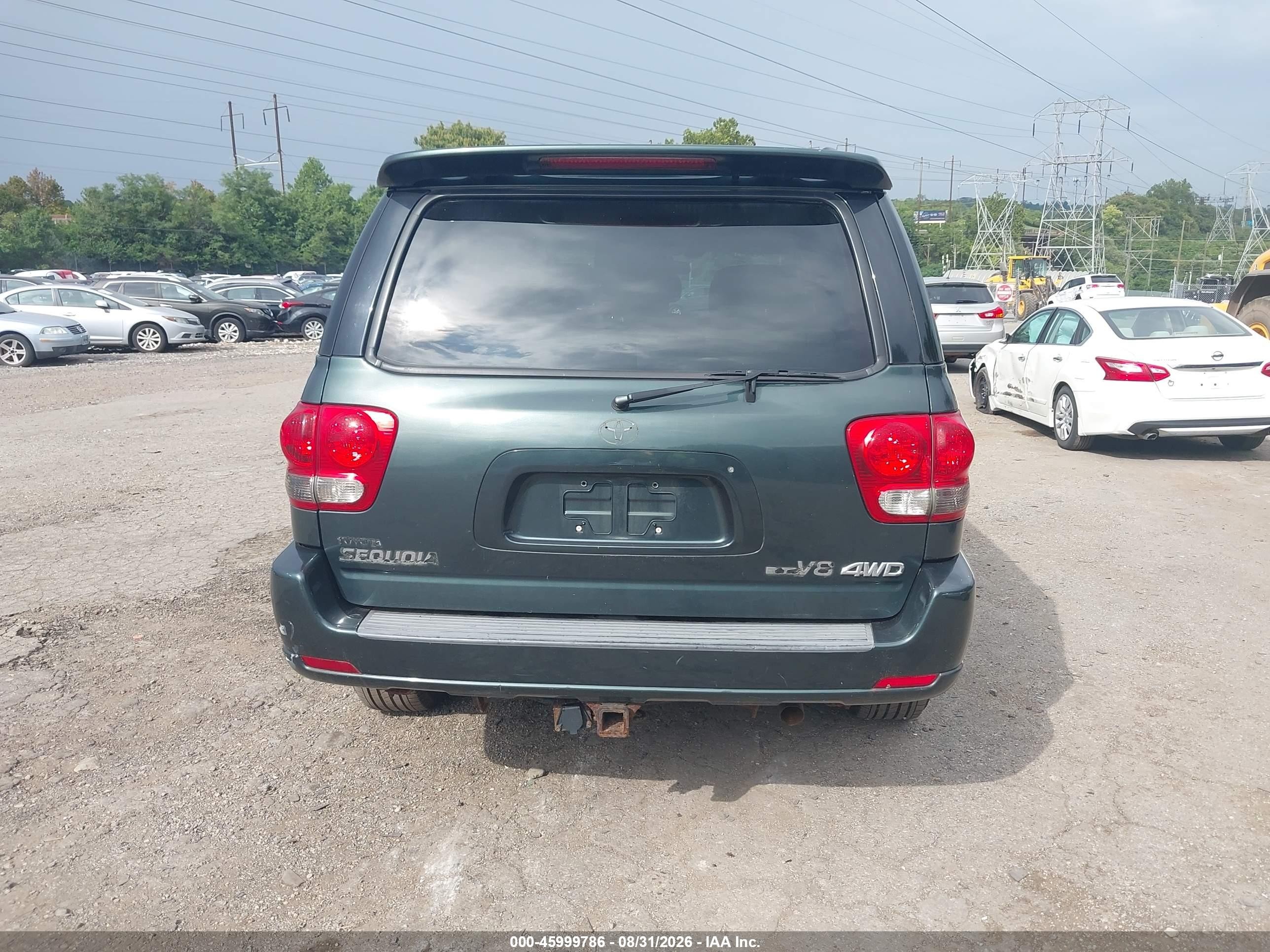 2006 Toyota Sequoia Limited V8 Green vin: 5TDBT48A06S269139