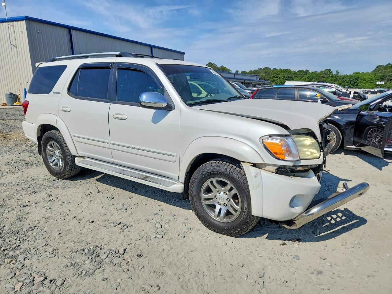 2007 Toyota Sequoia Limited White vin: 5TDBT48A07S284452