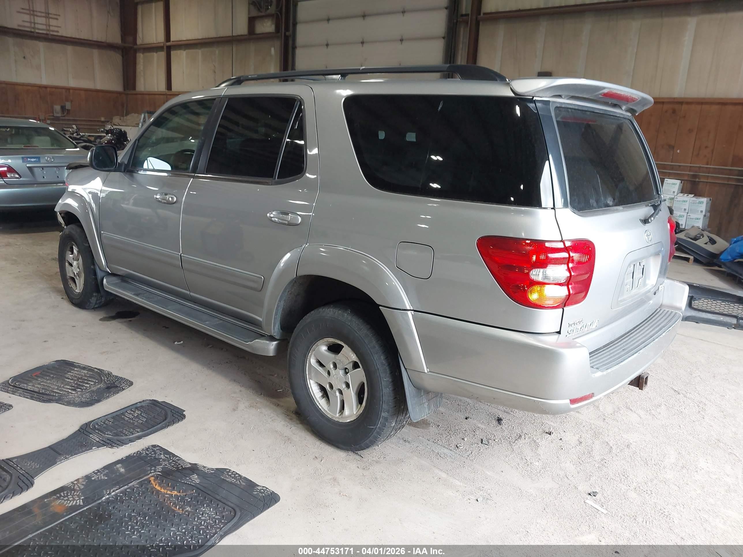 2001 Toyota Sequoia Limited V8 Gray vin: 5TDBT48A11S006375