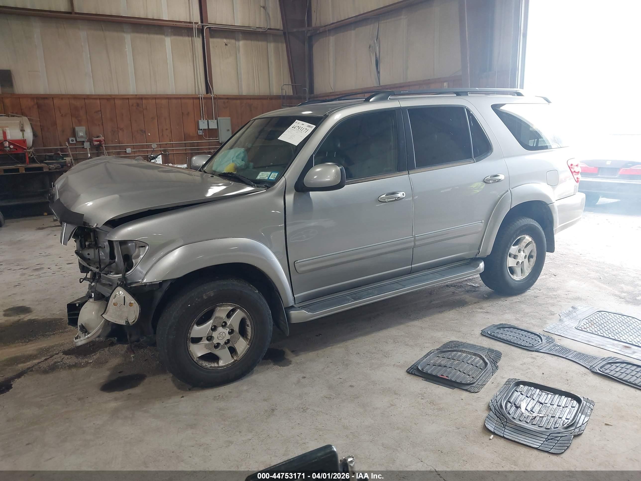 2001 Toyota Sequoia Limited V8 Gray vin: 5TDBT48A11S006375