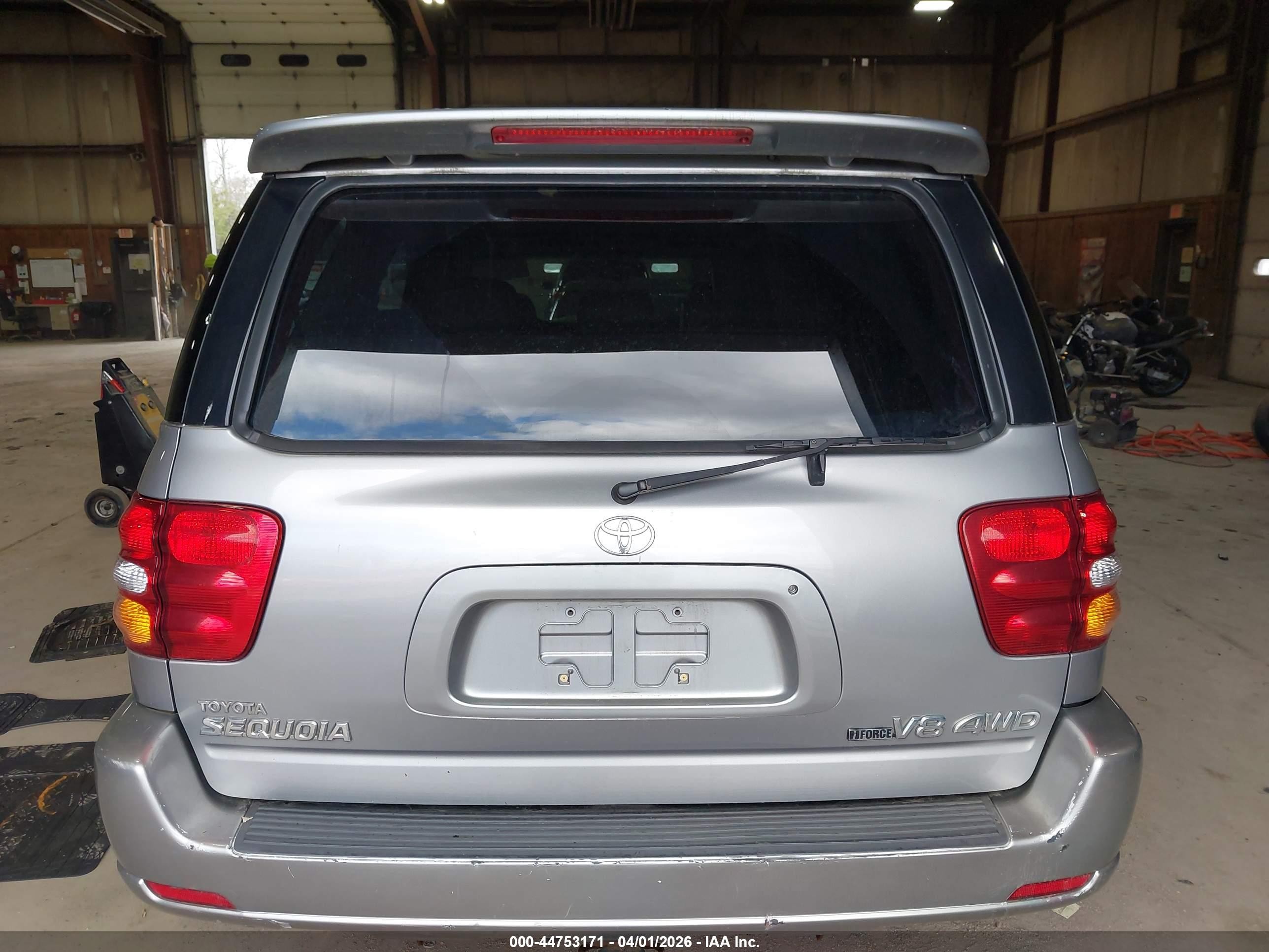2001 Toyota Sequoia Limited V8 Gray vin: 5TDBT48A11S006375