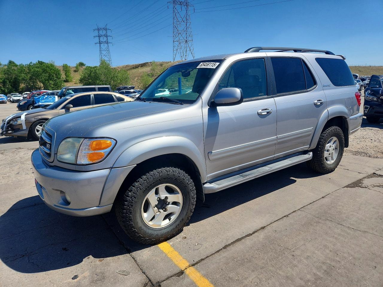2001 Toyota Sequoia Limited Silver vin: 5TDBT48A11S023516