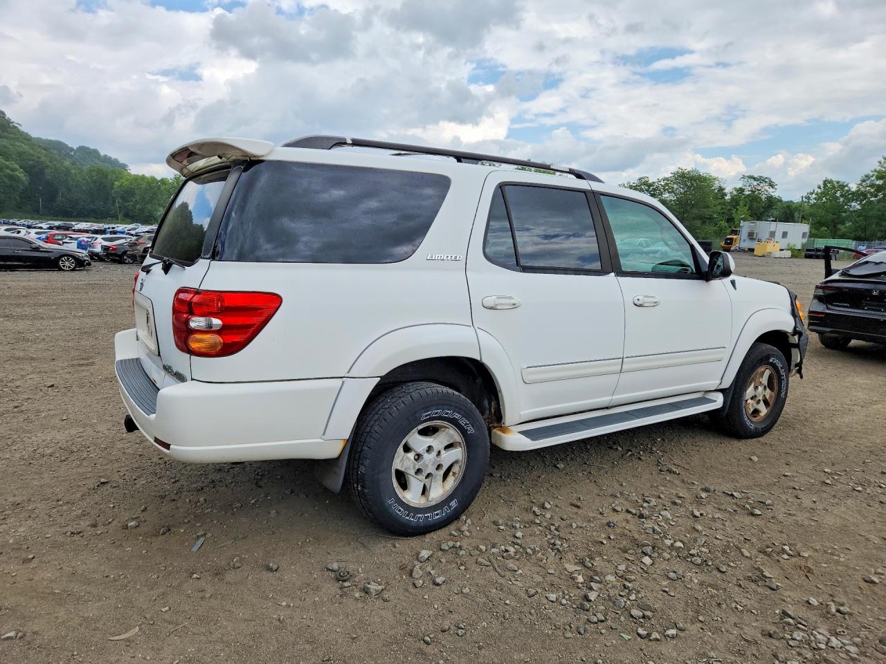 2001 Toyota Sequoia Limited White vin: 5TDBT48A11S052174