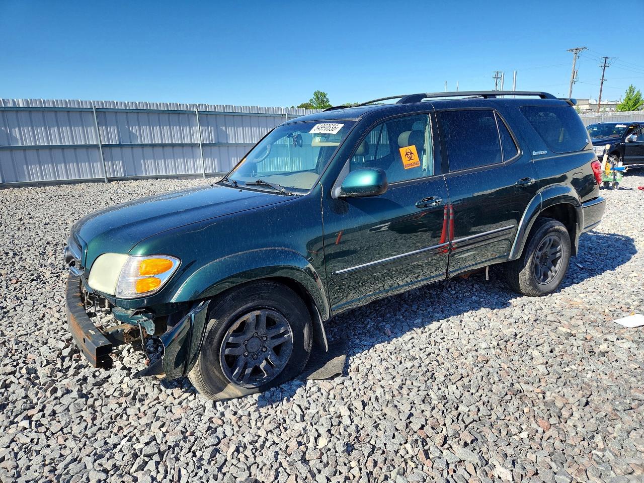 2003 Toyota Sequoia Limited Green vin: 5TDBT48A13S195239