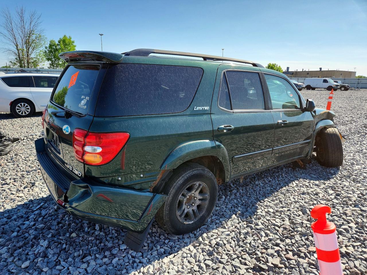 2003 Toyota Sequoia Limited Green vin: 5TDBT48A13S195239