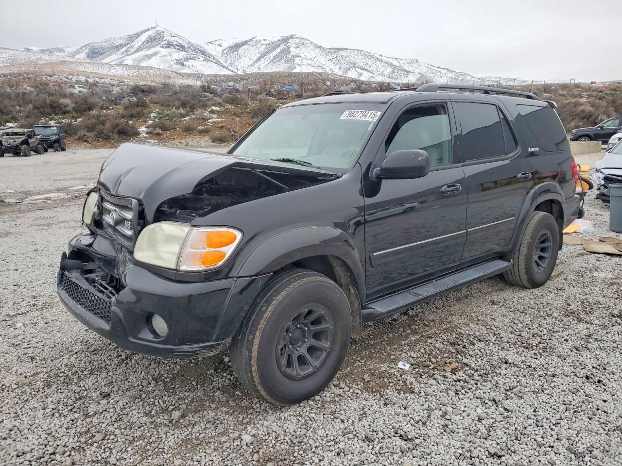 2004 Toyota Sequoia Limited Black vin: 5TDBT48A14S212610