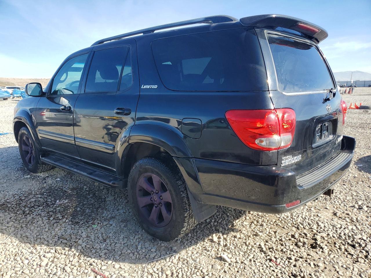 2005 Toyota Sequoia Limited Black vin: 5TDBT48A15S256835