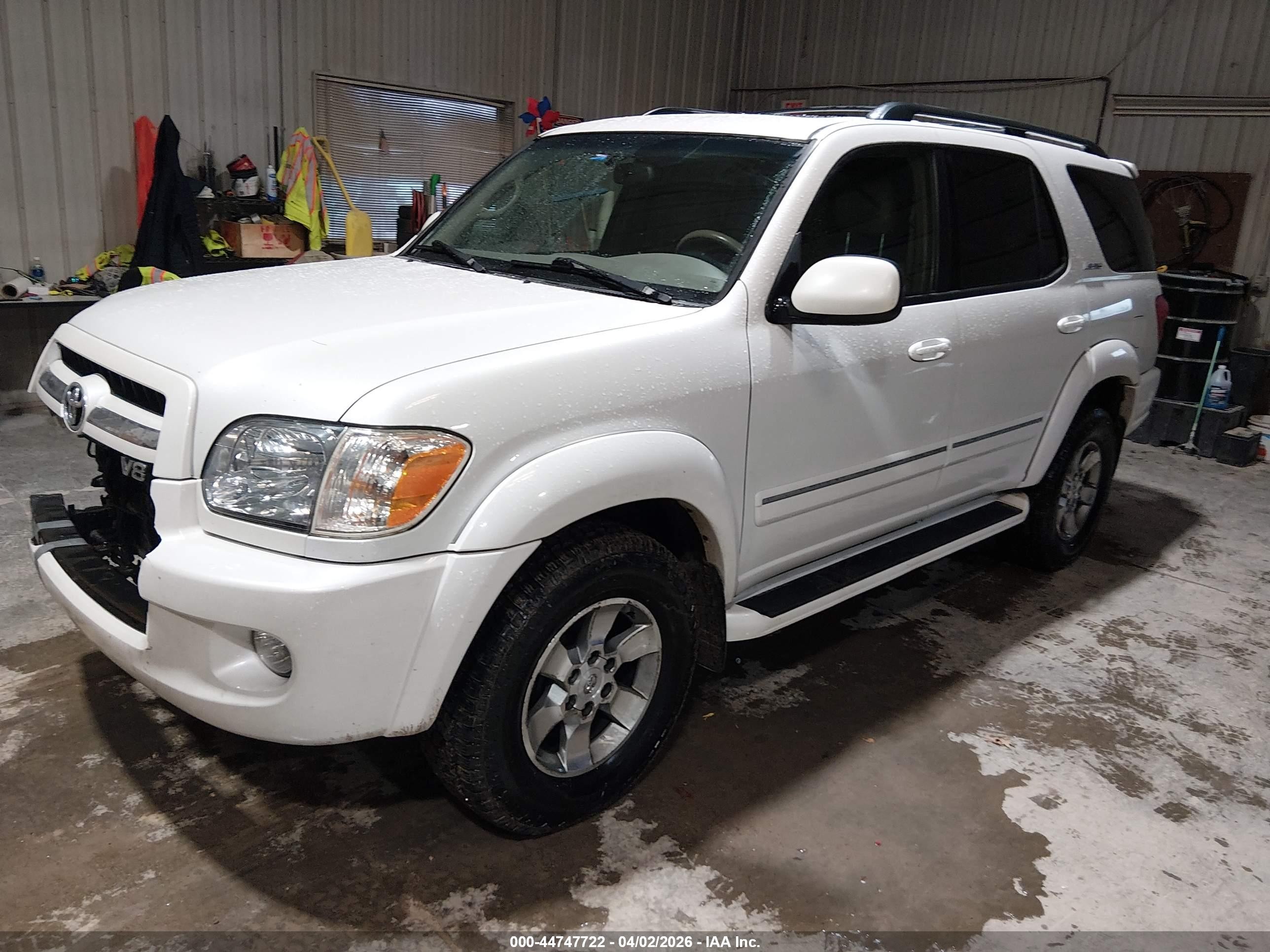 2006 Toyota Sequoia Limited V8 Белый vin: 5TDBT48A16S263723