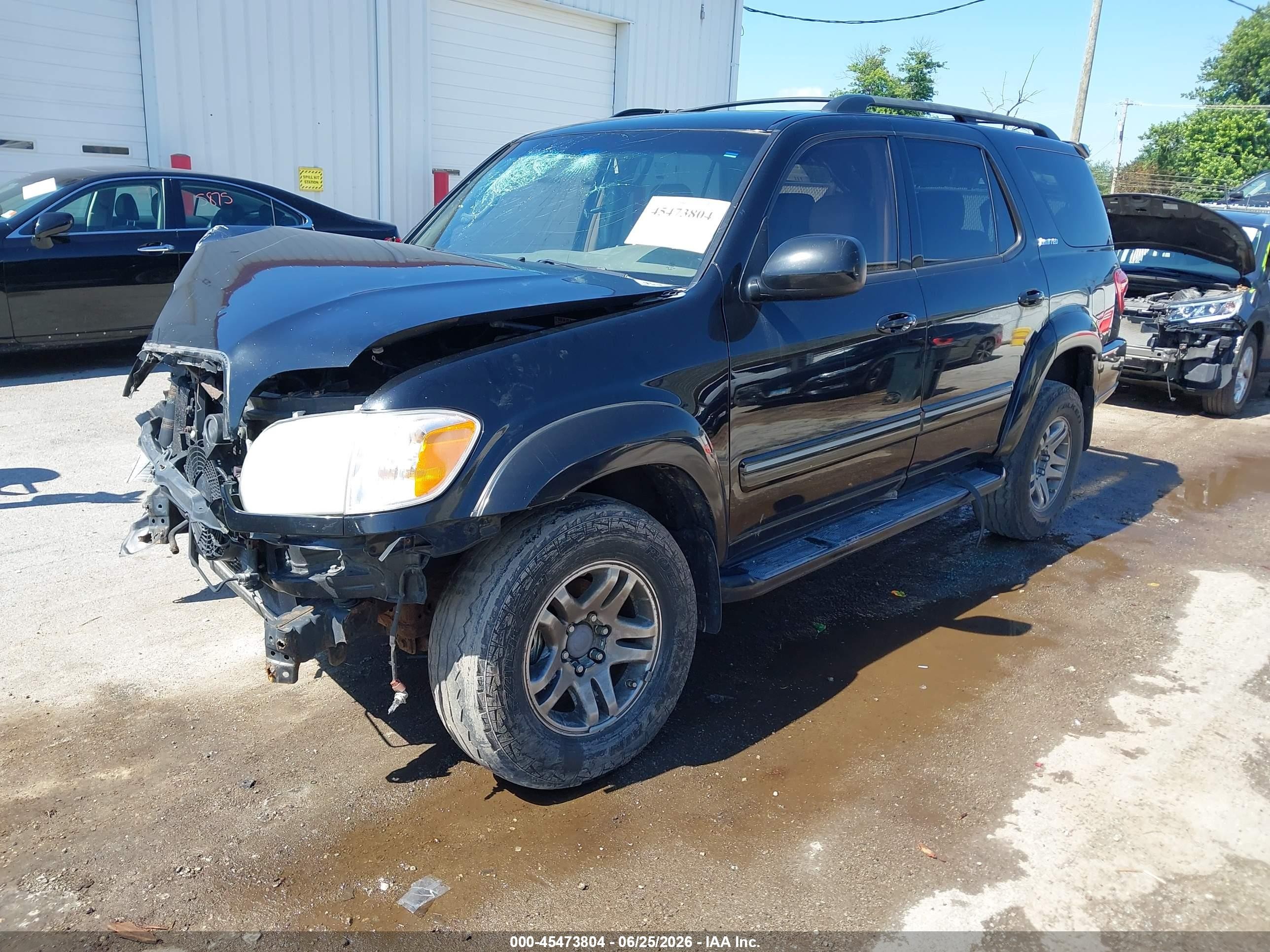 2006 Toyota Sequoia Limited V8 Black vin: 5TDBT48A16S265729