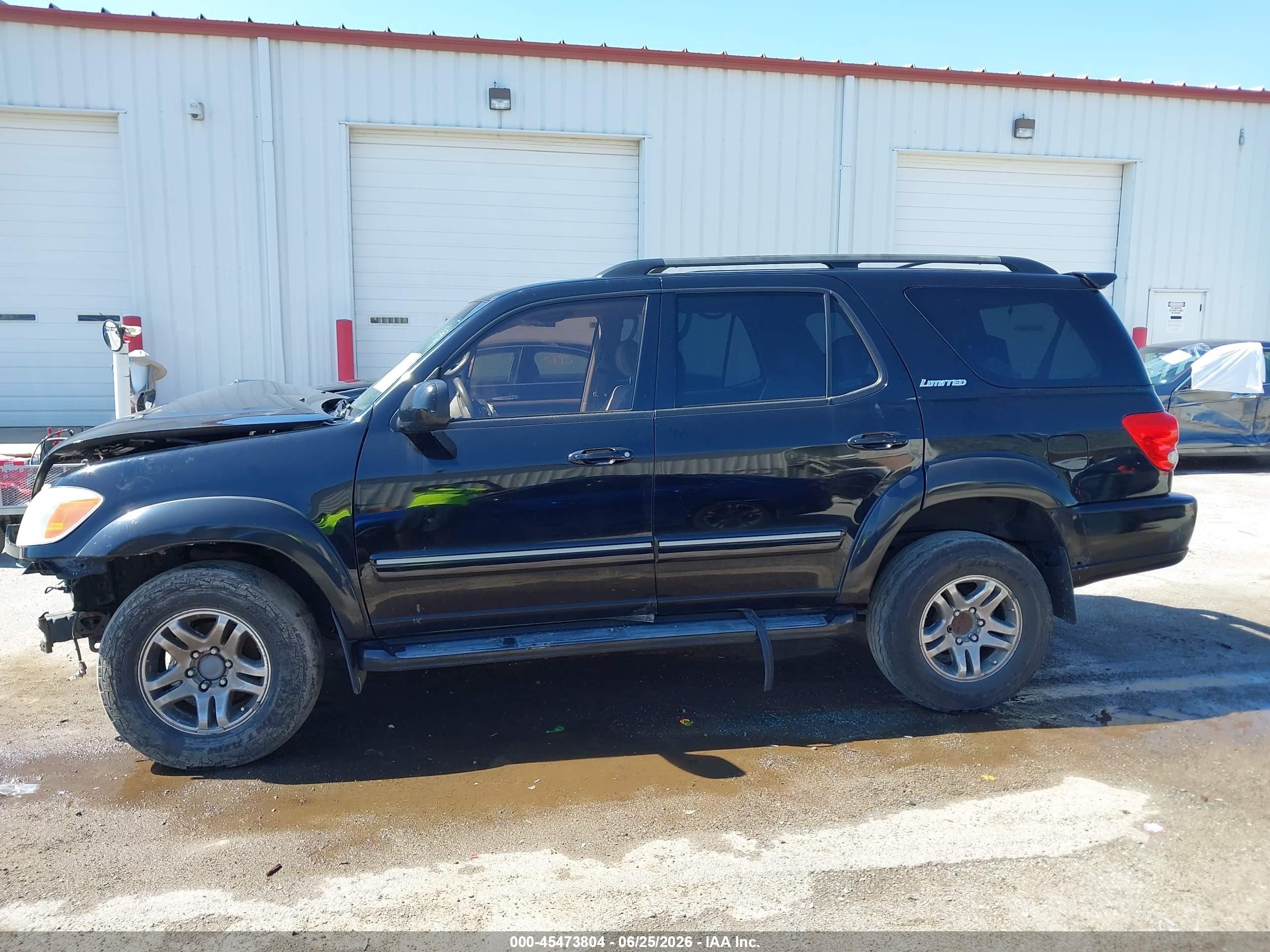 2006 Toyota Sequoia Limited V8 Black vin: 5TDBT48A16S265729