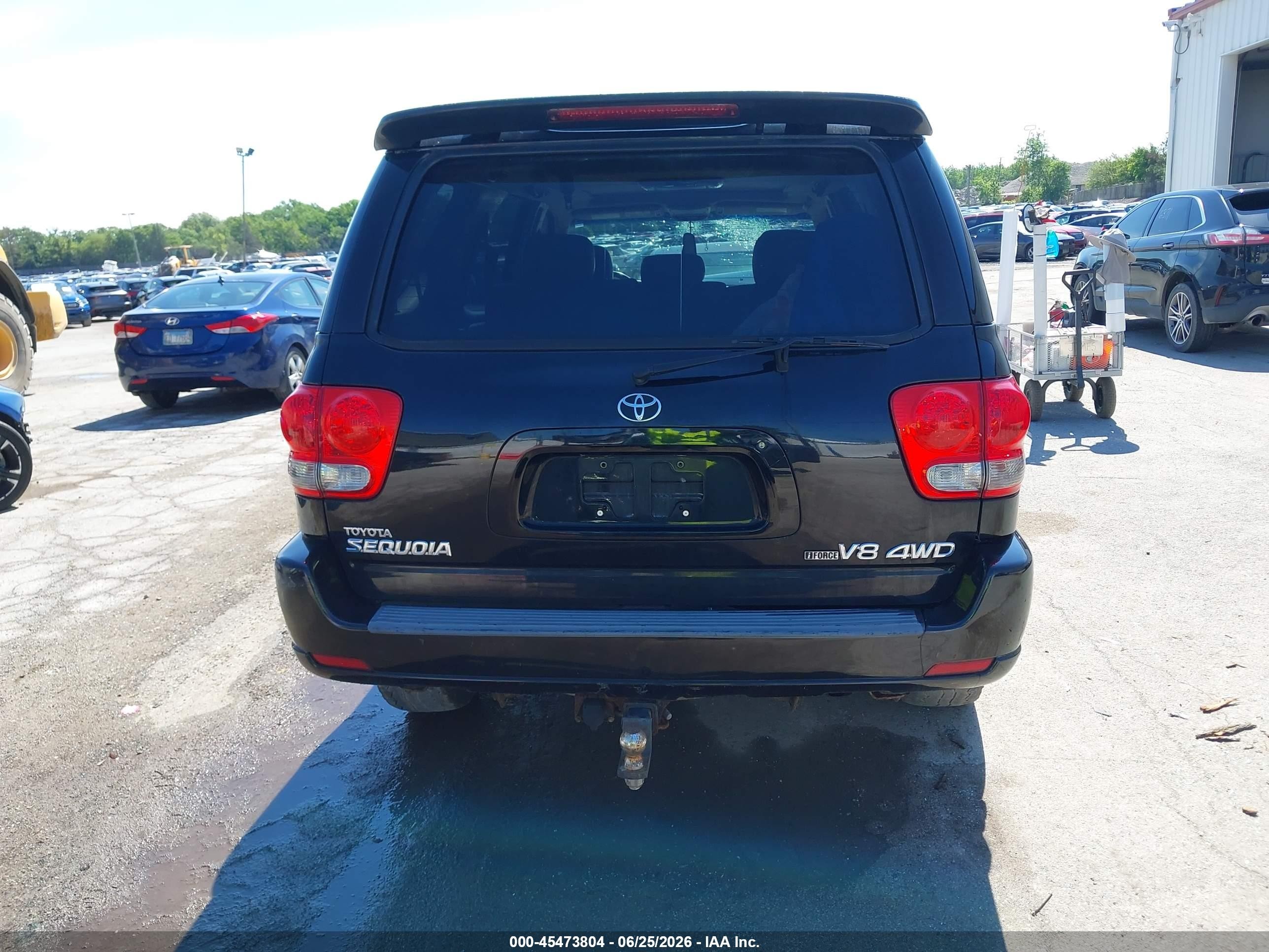2006 Toyota Sequoia Limited V8 Black vin: 5TDBT48A16S265729