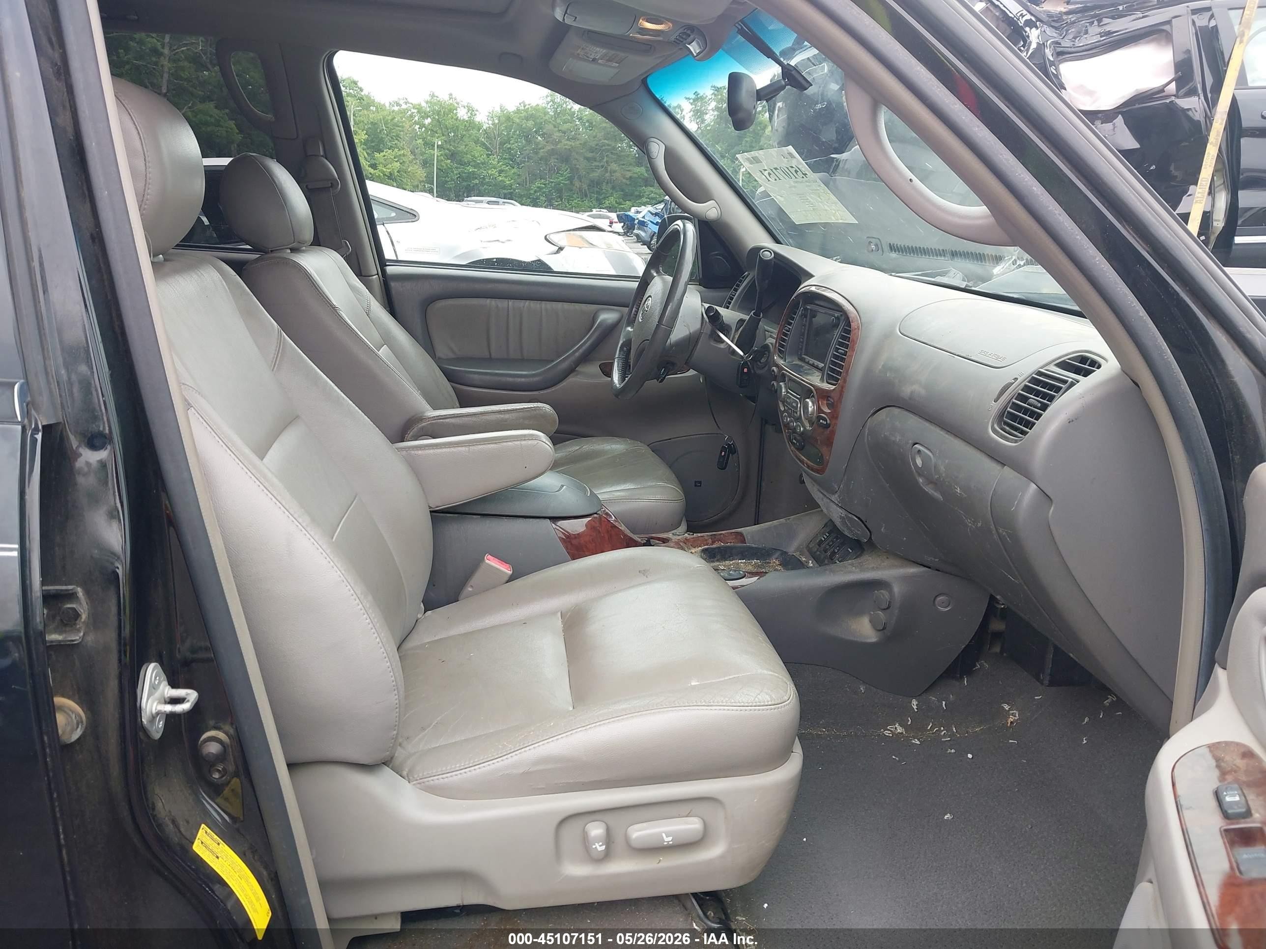 2006 Toyota Sequoia Limited V8 Black vin: 5TDBT48A16S266167