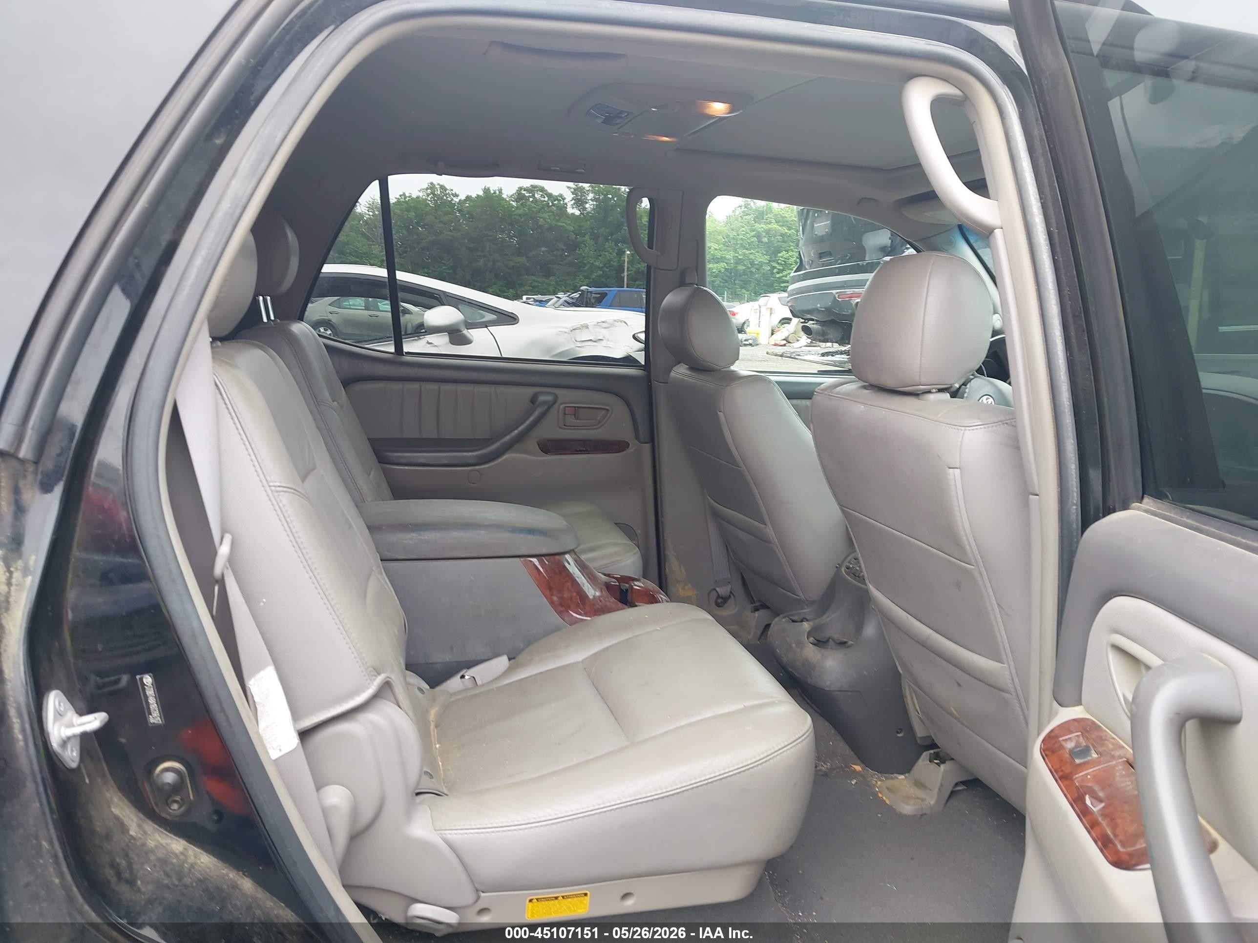 2006 Toyota Sequoia Limited V8 Black vin: 5TDBT48A16S266167