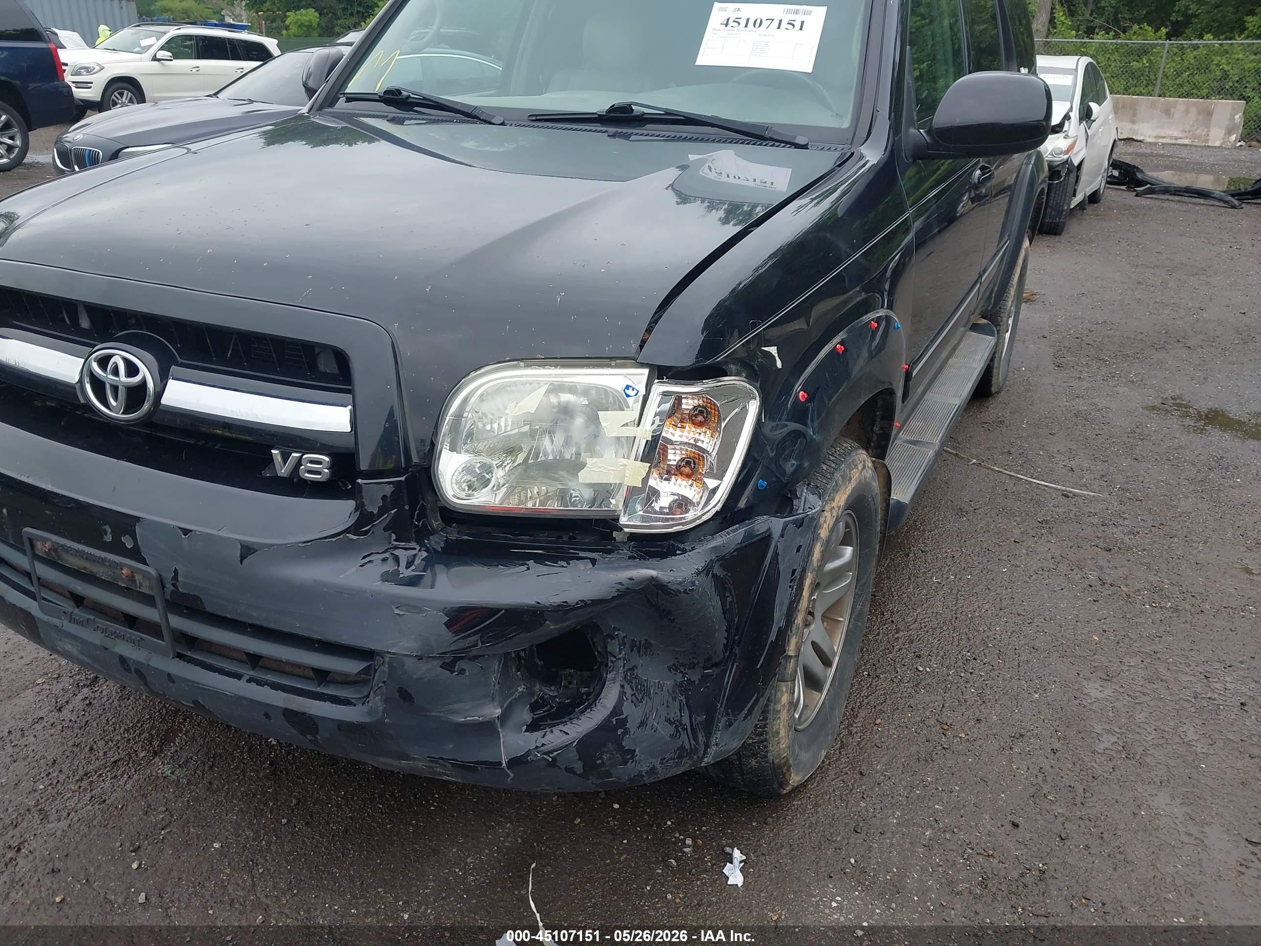 2006 Toyota Sequoia Limited V8 Black vin: 5TDBT48A16S266167