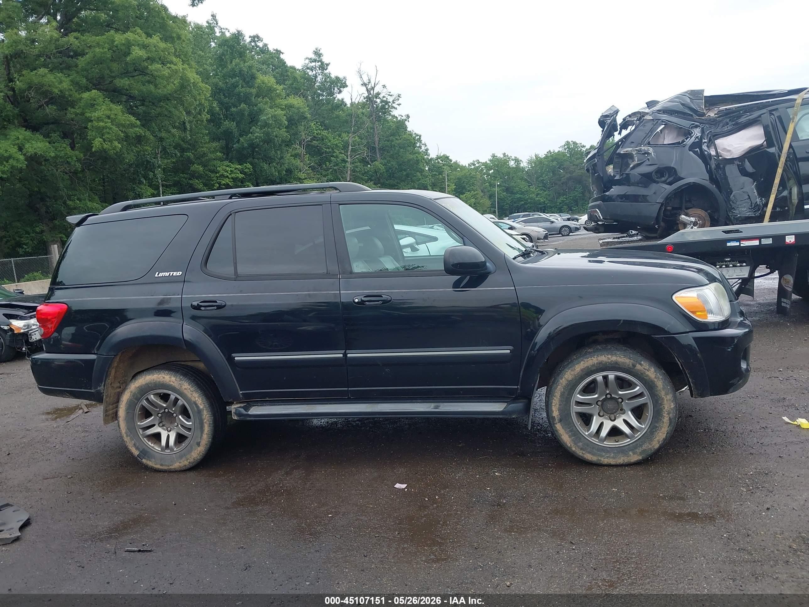 2006 Toyota Sequoia Limited V8 Black vin: 5TDBT48A16S266167