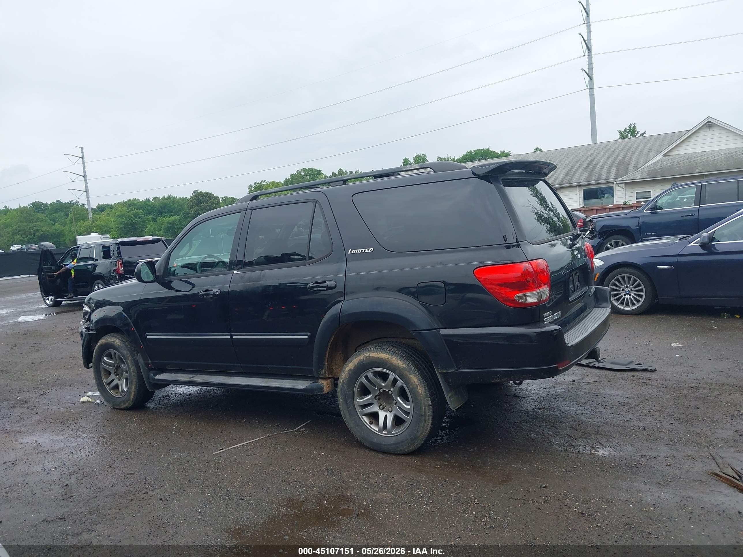 2006 Toyota Sequoia Limited V8 Black vin: 5TDBT48A16S266167