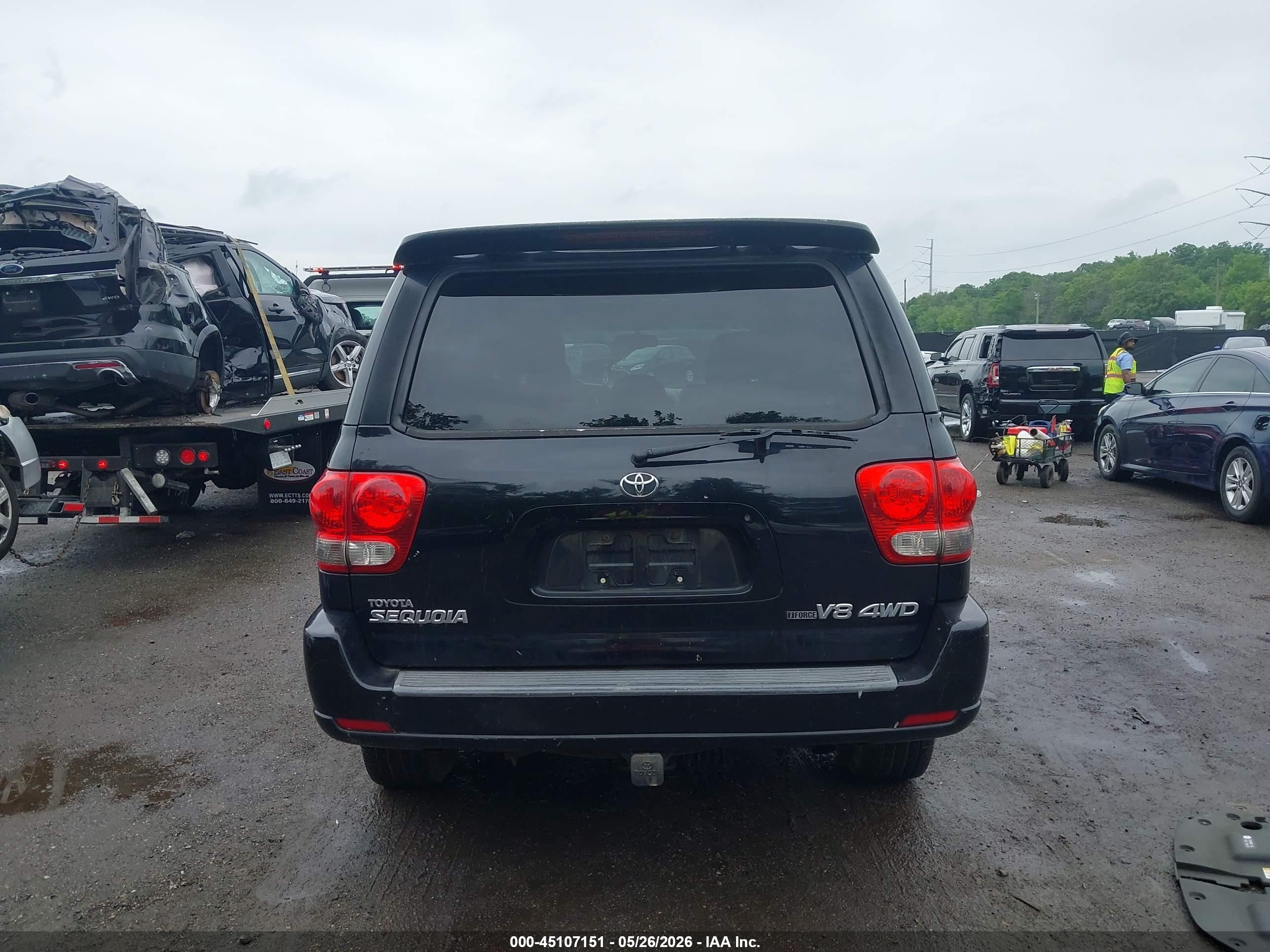 2006 Toyota Sequoia Limited V8 Black vin: 5TDBT48A16S266167