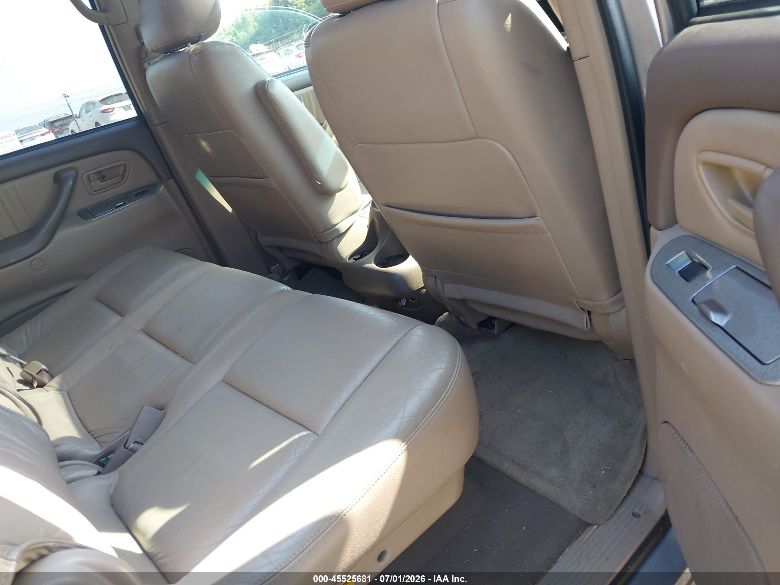 2001 Toyota Sequoia Limited V8 Gold vin: 5TDBT48A21S008006