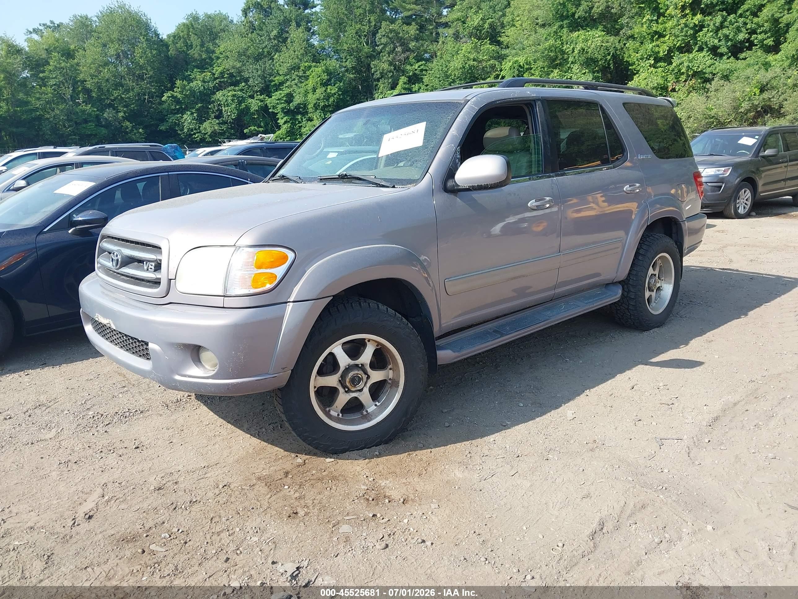 2001 Toyota Sequoia Limited V8 Gold vin: 5TDBT48A21S008006