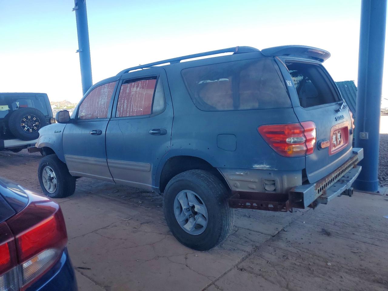 2002 Toyota Sequoia Limited Blue vin: 5TDBT48A22S060477