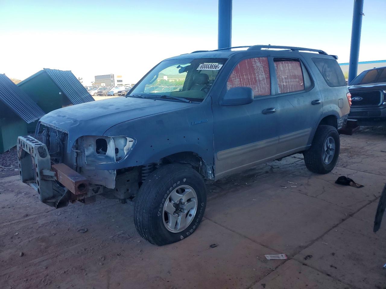 2002 Toyota Sequoia Limited Blue vin: 5TDBT48A22S060477