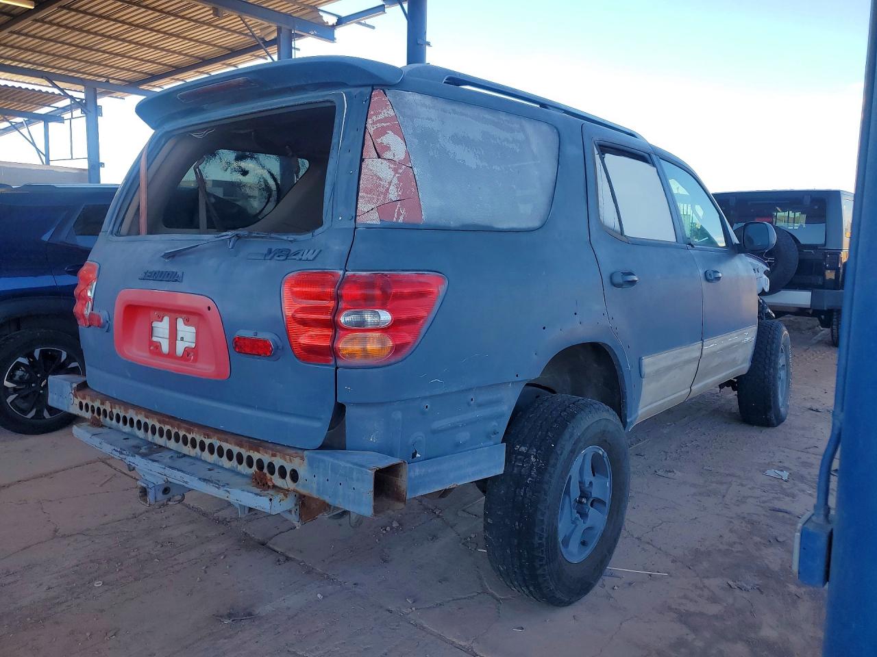 2002 Toyota Sequoia Limited Blue vin: 5TDBT48A22S060477