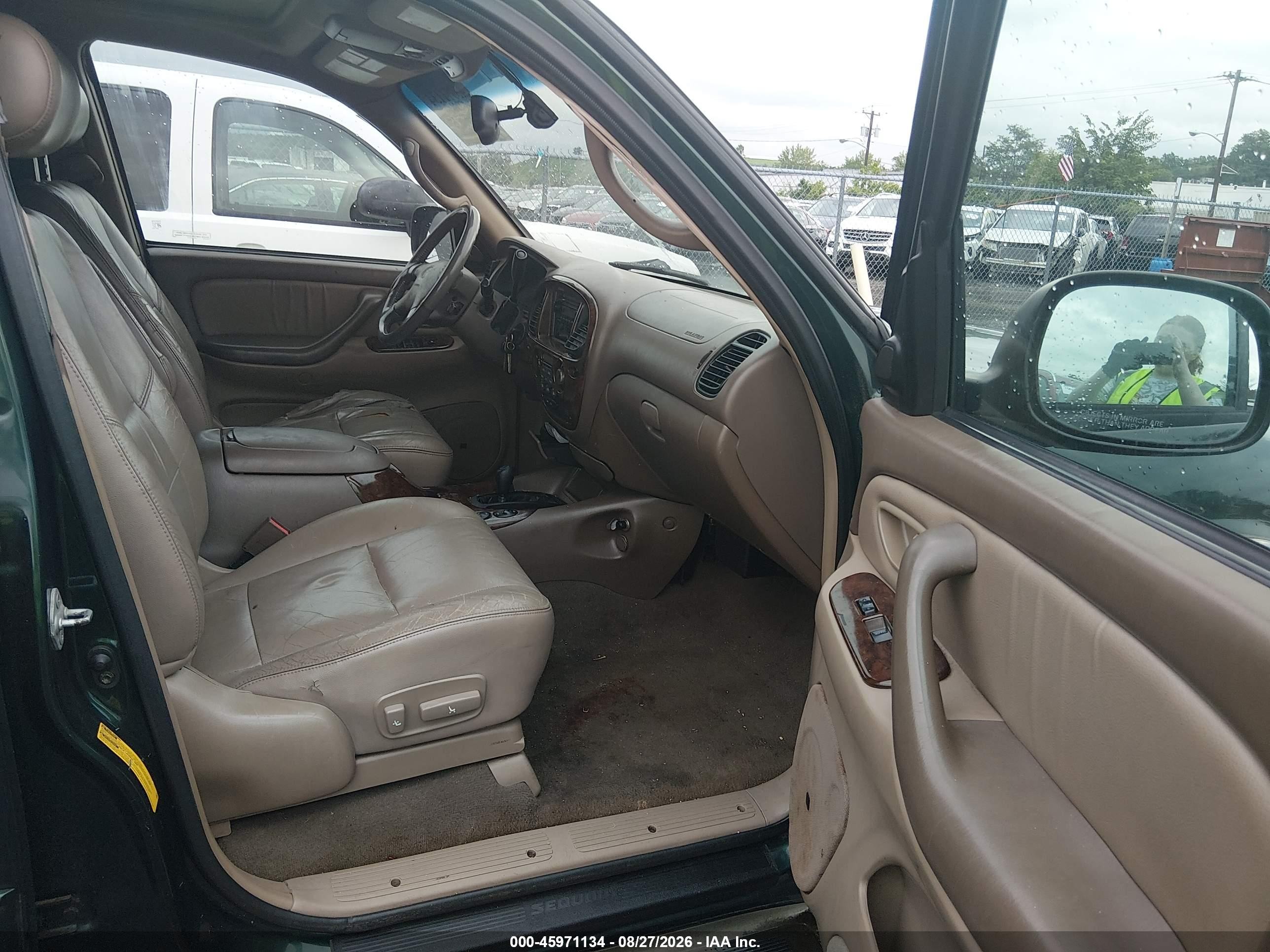 2002 Toyota Sequoia Limited V8 Green vin: 5TDBT48A22S076811