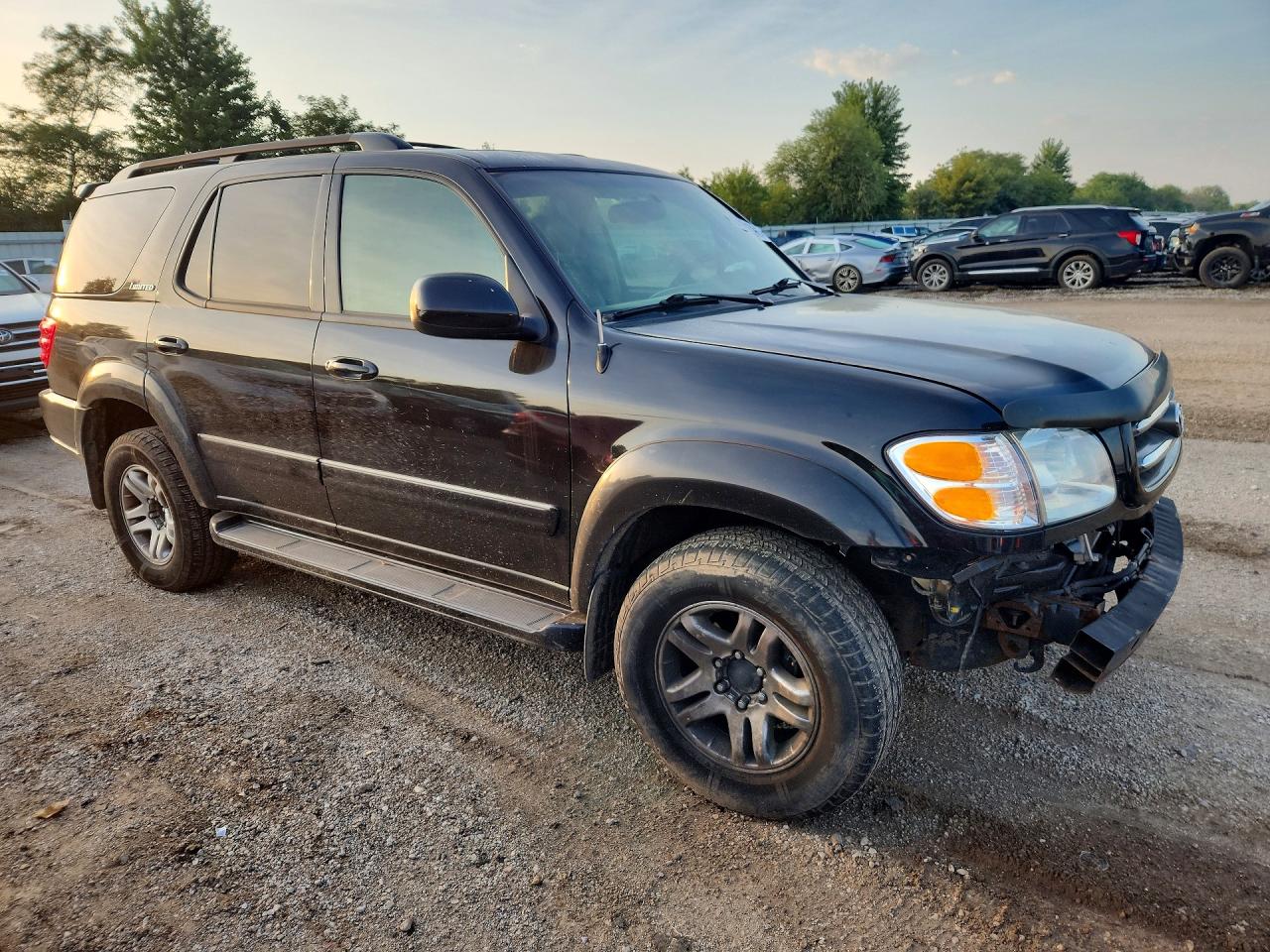 2003 Toyota Sequoia Limited Black vin: 5TDBT48A23S204594