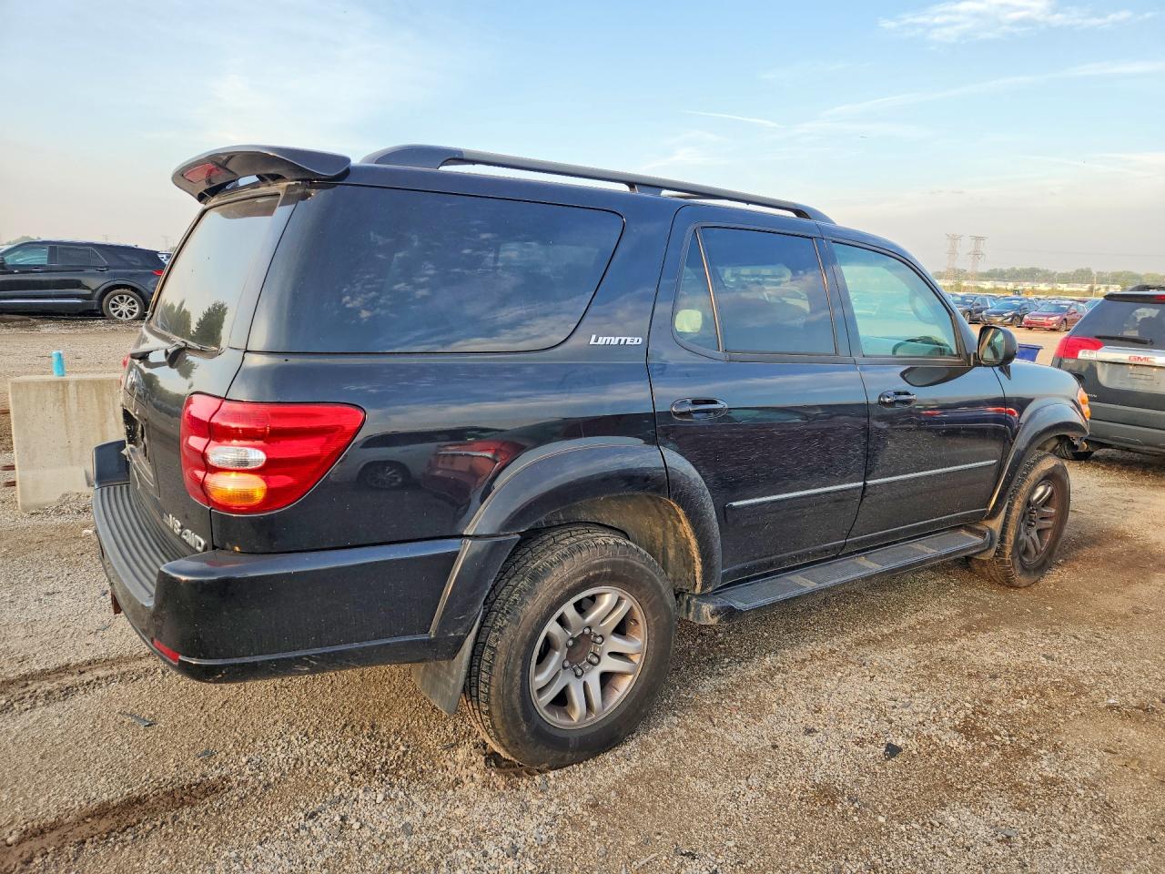 2003 Toyota Sequoia Limited Black vin: 5TDBT48A23S204594