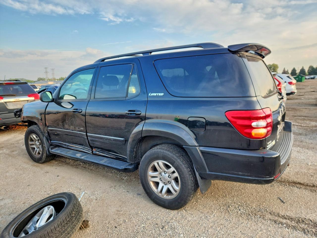 2003 Toyota Sequoia Limited Black vin: 5TDBT48A23S204594
