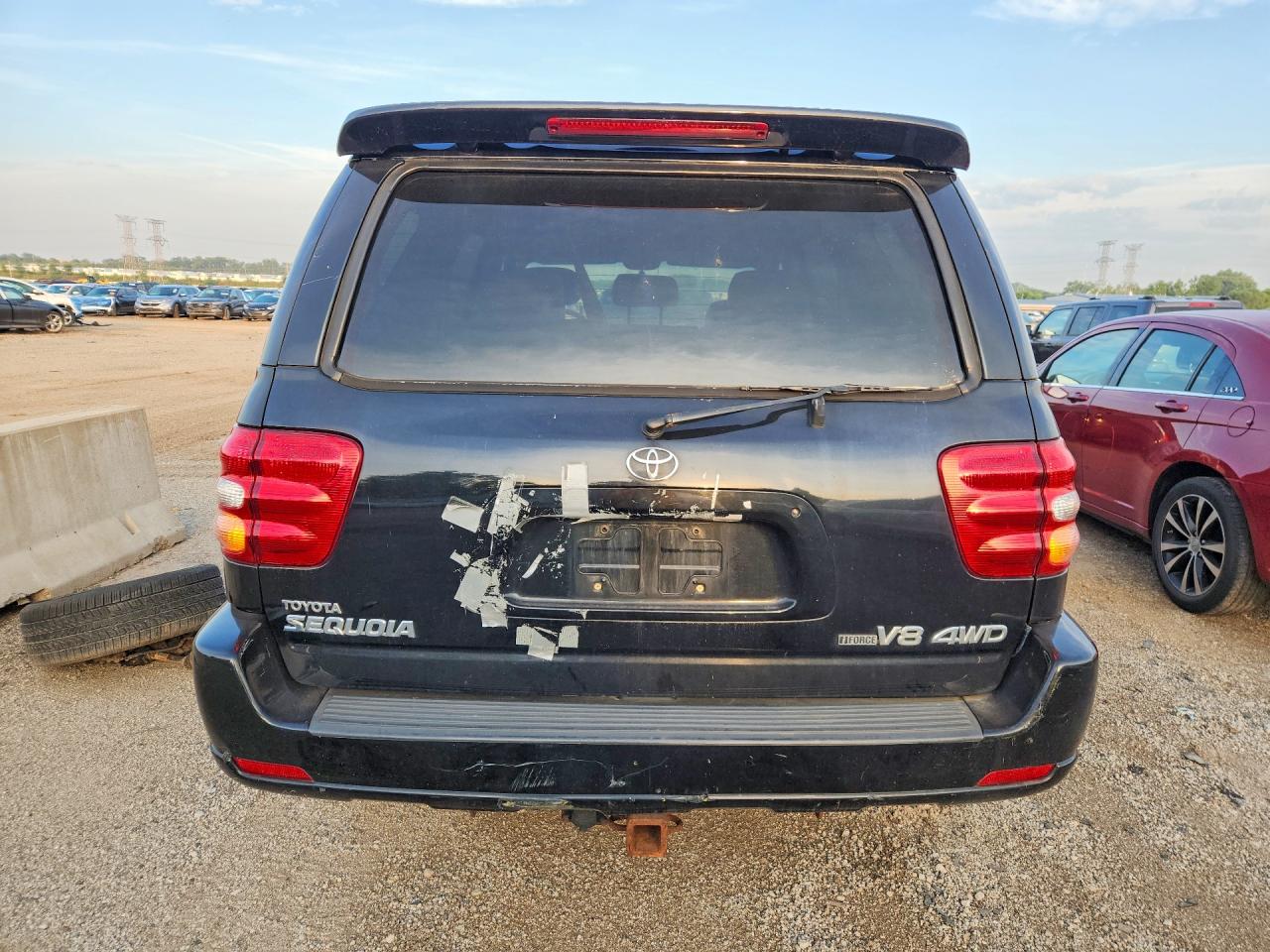 2003 Toyota Sequoia Limited Black vin: 5TDBT48A23S204594