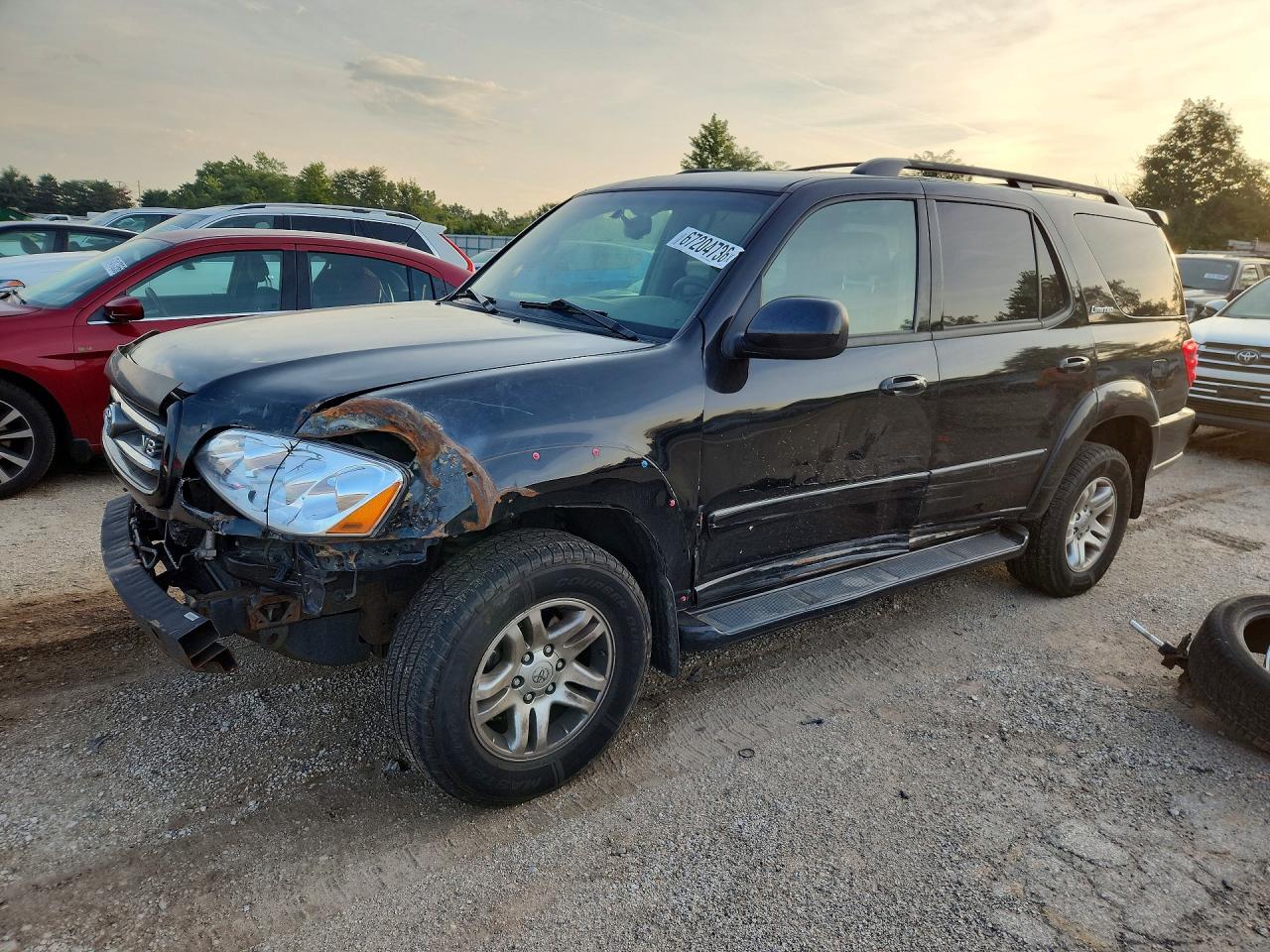 2003 Toyota Sequoia Limited Black vin: 5TDBT48A23S204594