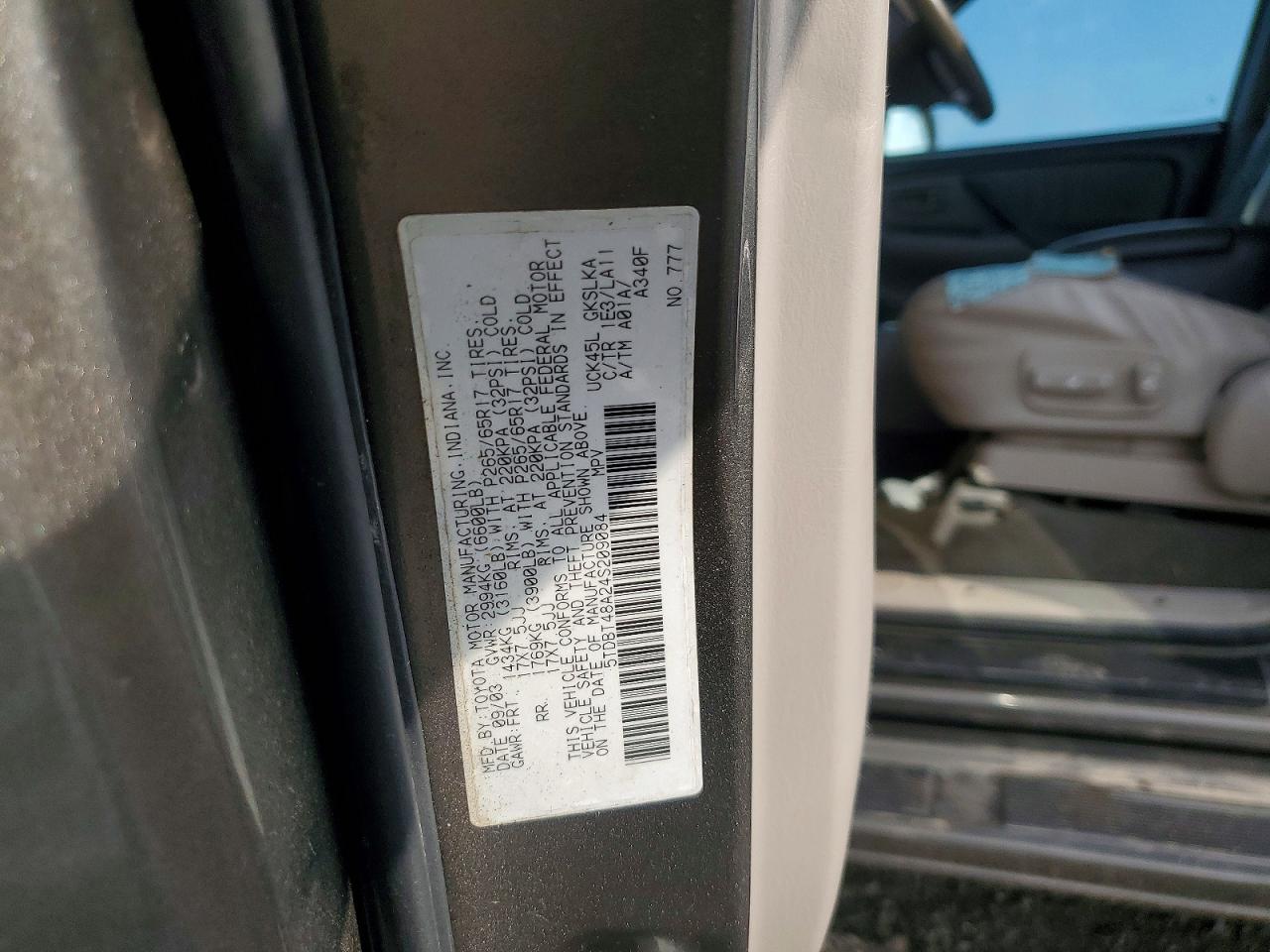 2004 Toyota Sequoia Limited Gray vin: 5TDBT48A24S209084
