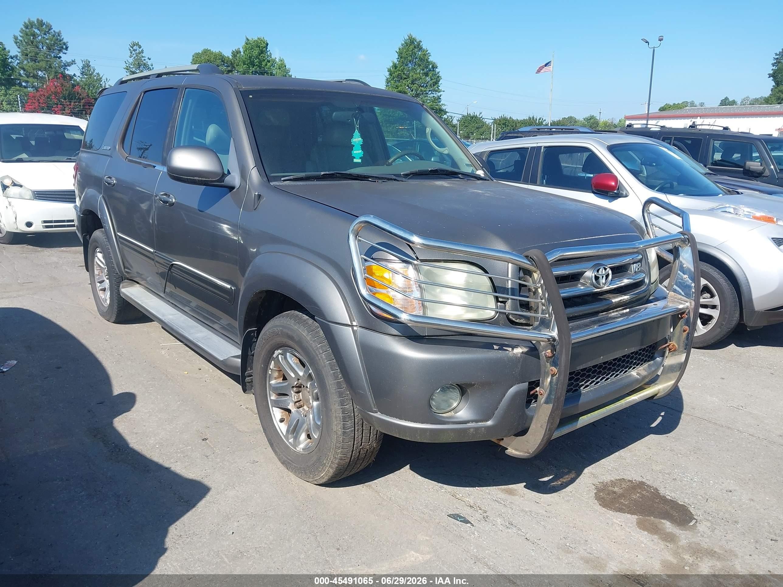 2004 Toyota Sequoia Limited V8 Gray vin: 5TDBT48A24S216536