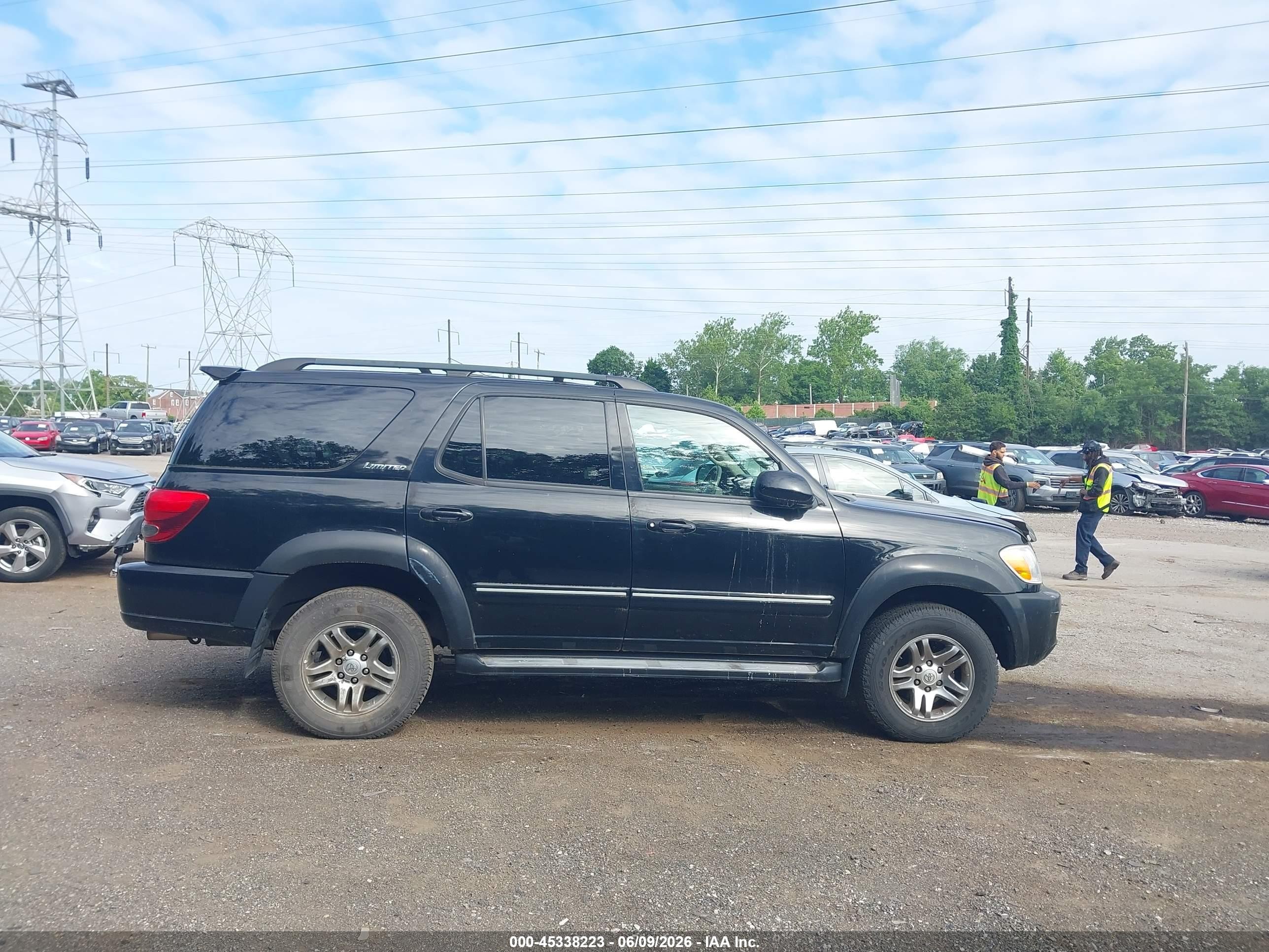 2006 Toyota Sequoia Limited V8 Black vin: 5TDBT48A26S273984