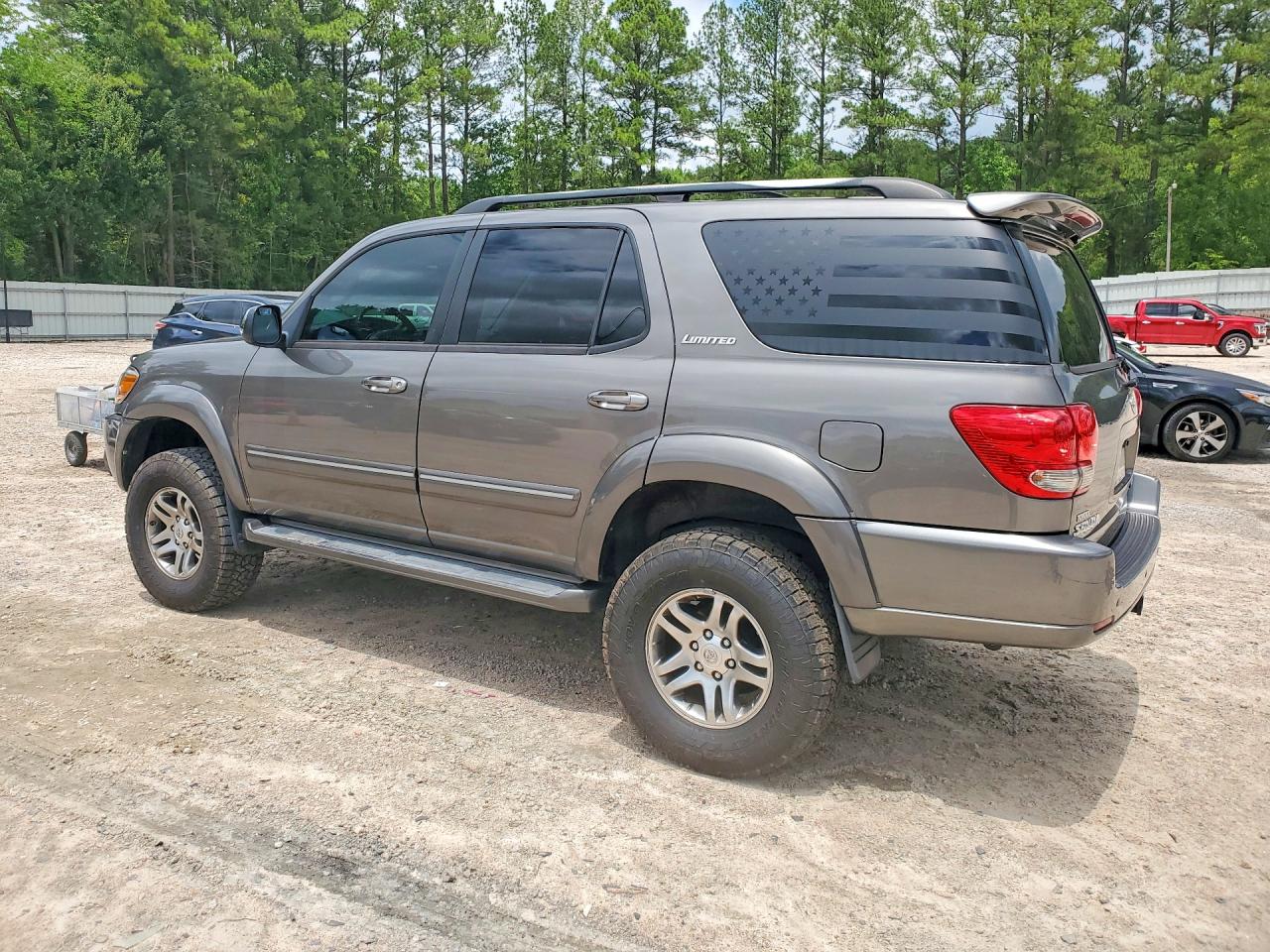 2007 Toyota Sequoia Limited Gray vin: 5TDBT48A27S278409